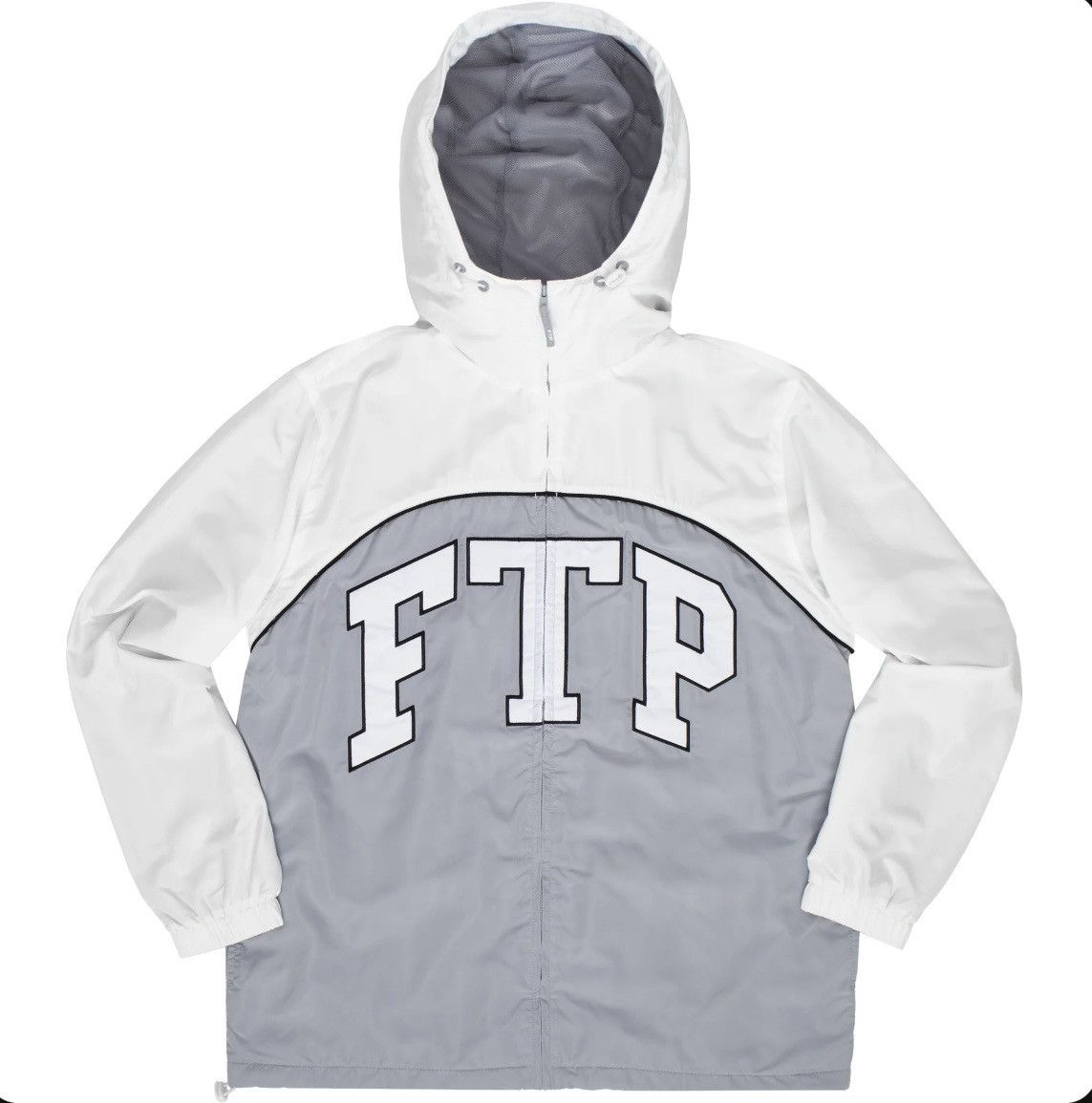 Fuck The Population FTP Spell Out Track Jacket white grey Grailed