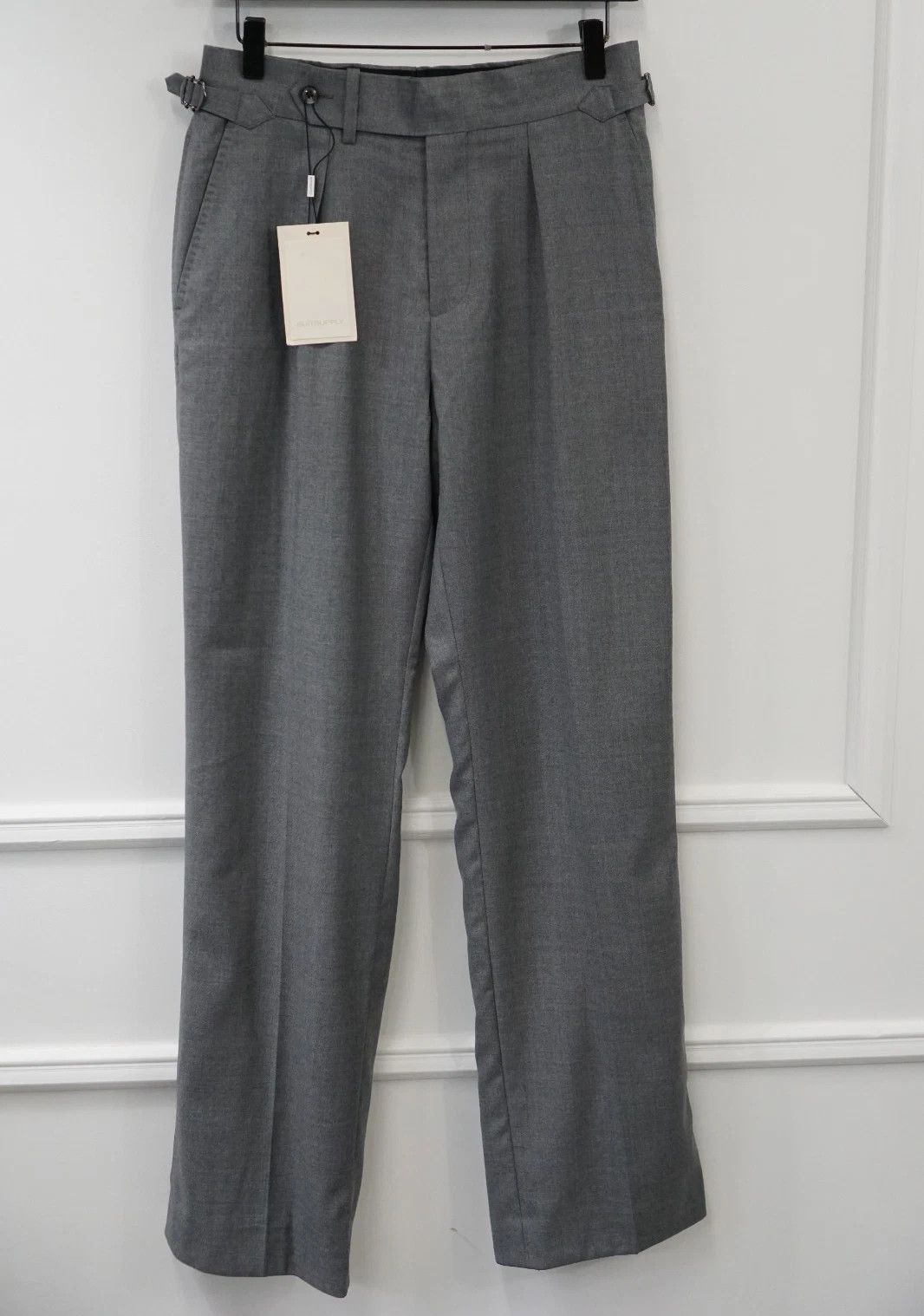 Suitsupply Men Suitsupply Pants Brescia Grey Wool Size UK/US34 Size 34R - 1 Thumbnail