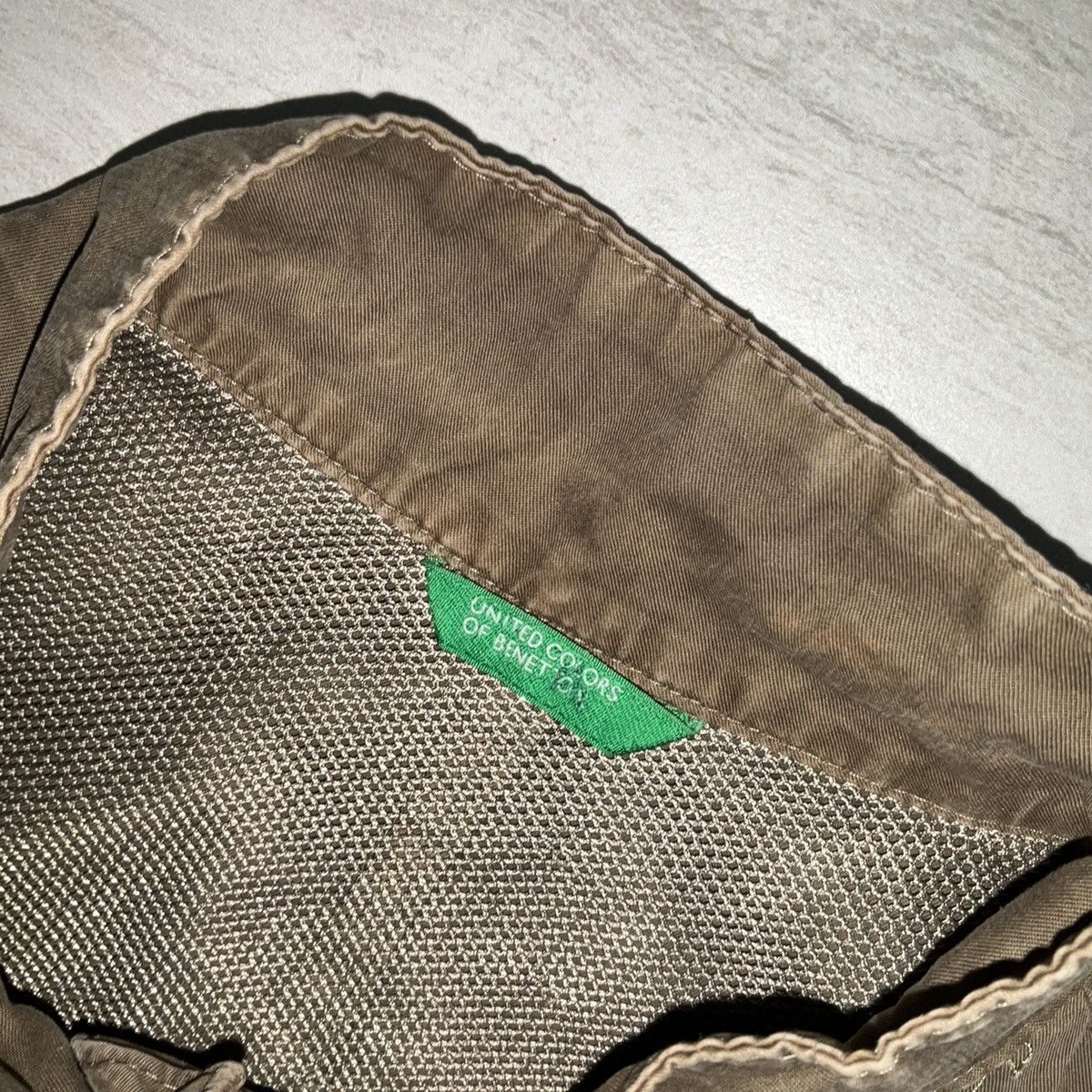United Colors Of Benetton United Colors Army Green Zip Up Cotton Moto Jacket Size M / US 6-8 / IT 42-44 - 3 Thumbnail