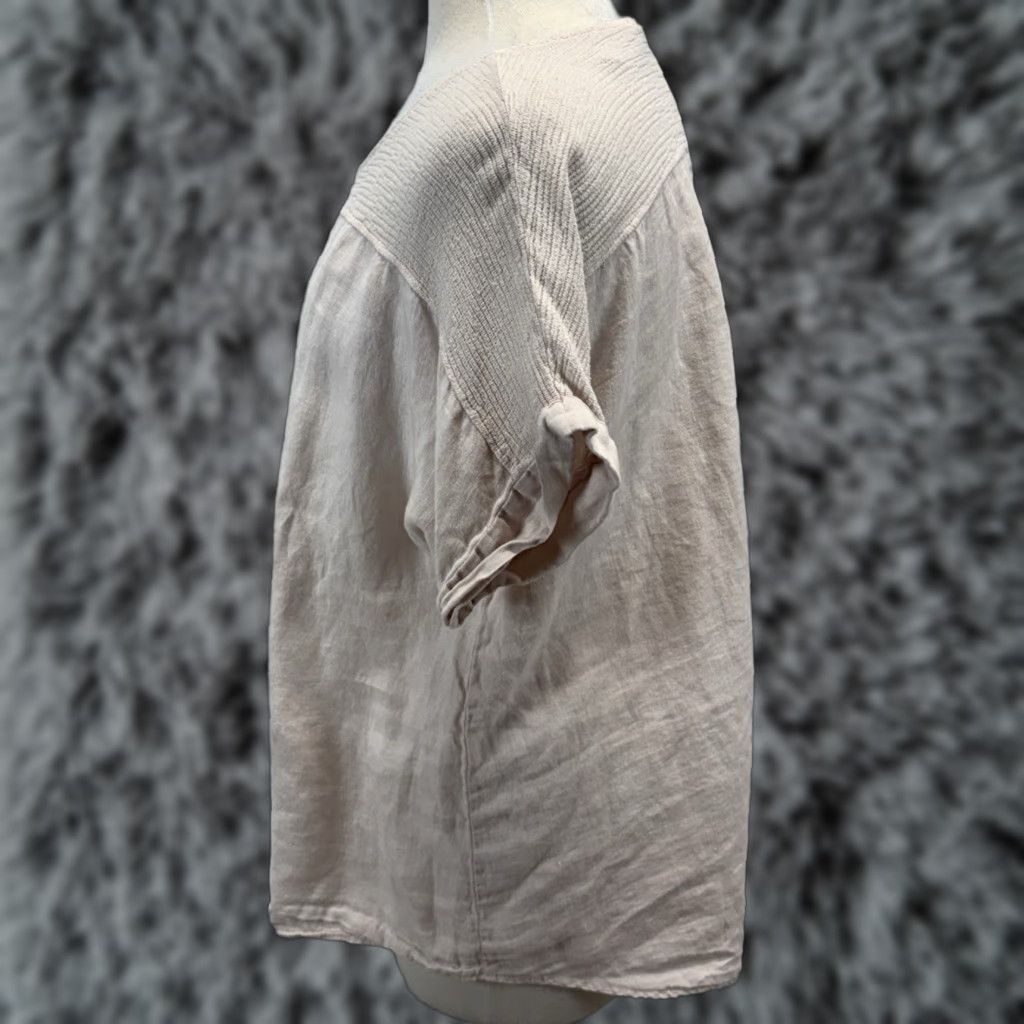 Vintage Lungo L’arno Linen Tunic Top Shirt Women’s 1X Plus Blush Pink Beach Resort Wear Size XL / US 12-14 / IT 48-50 - 1 Thumbnail