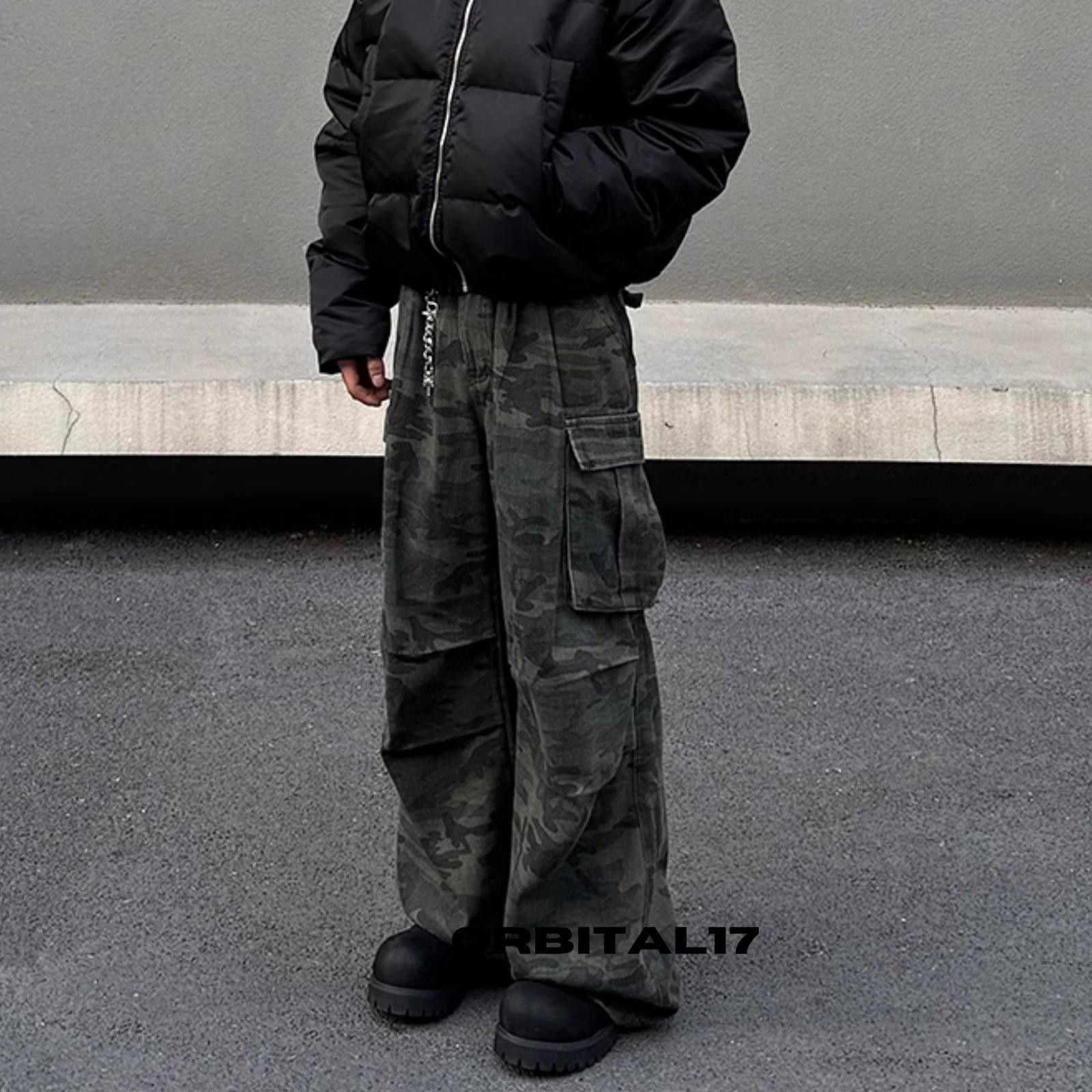 Vintage Camo Cargo Baggy Camo Wide Leg Pants Size 32" / US 10 / IT 46 - 5 Thumbnail