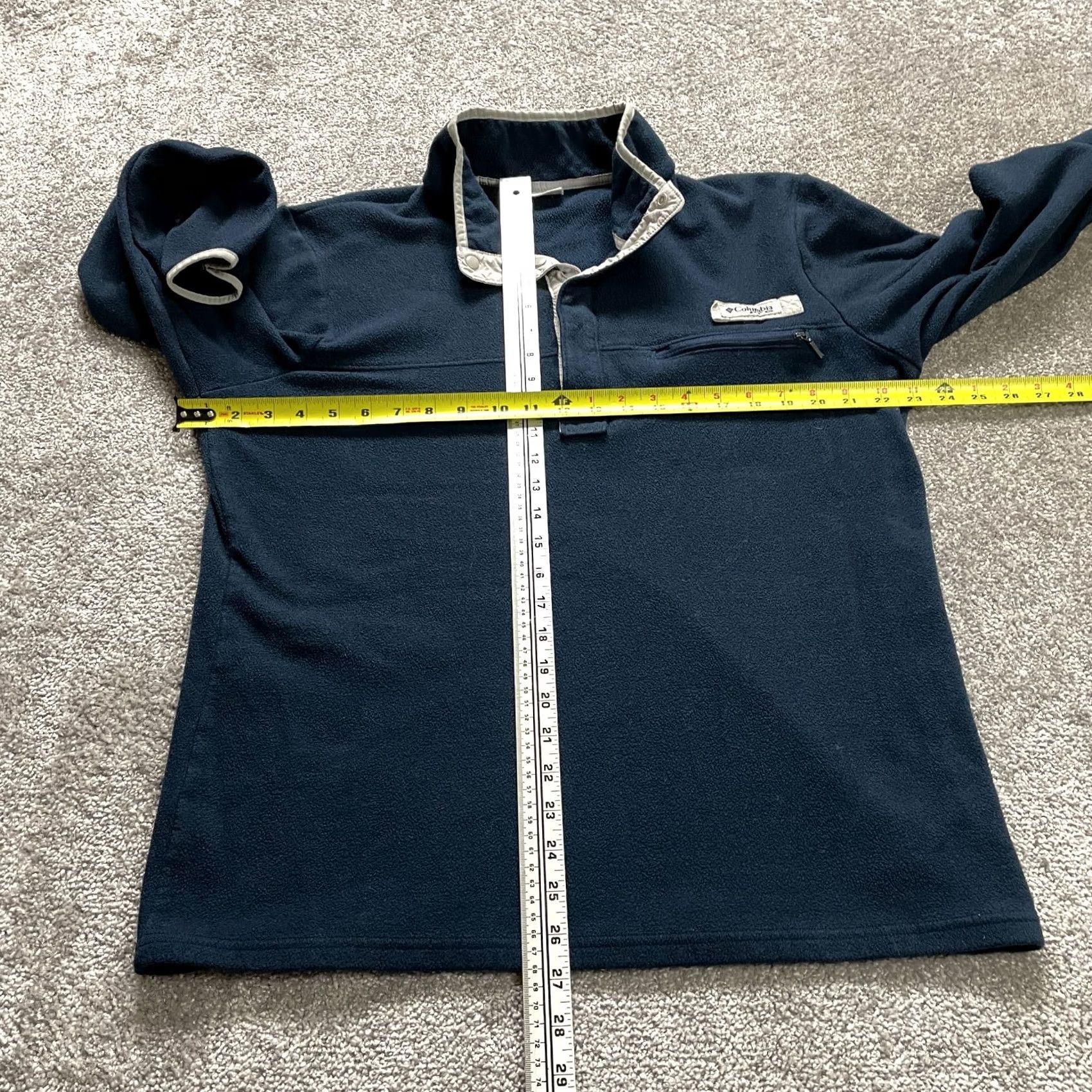 Vintage Columbia Active Jacket Mens M 1/4 Zip Pockets Navy Blue Fleece Logo PFG Hiking Regular Jacket Size US M / EU 48-50 / 2 - 7 Thumbnail