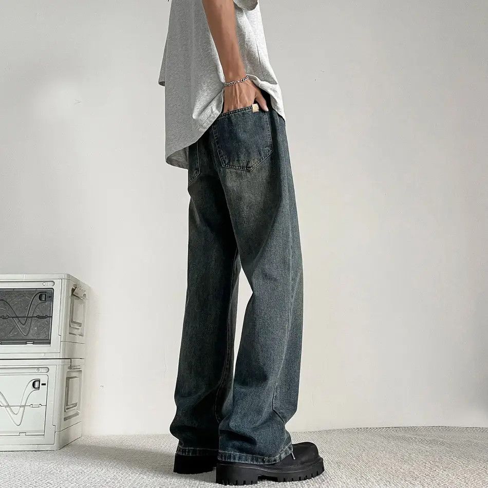 Japanese Brand × Jean Retro loose casual straight leg micro flared jeans Size US 32 / EU 48 - 3 Thumbnail