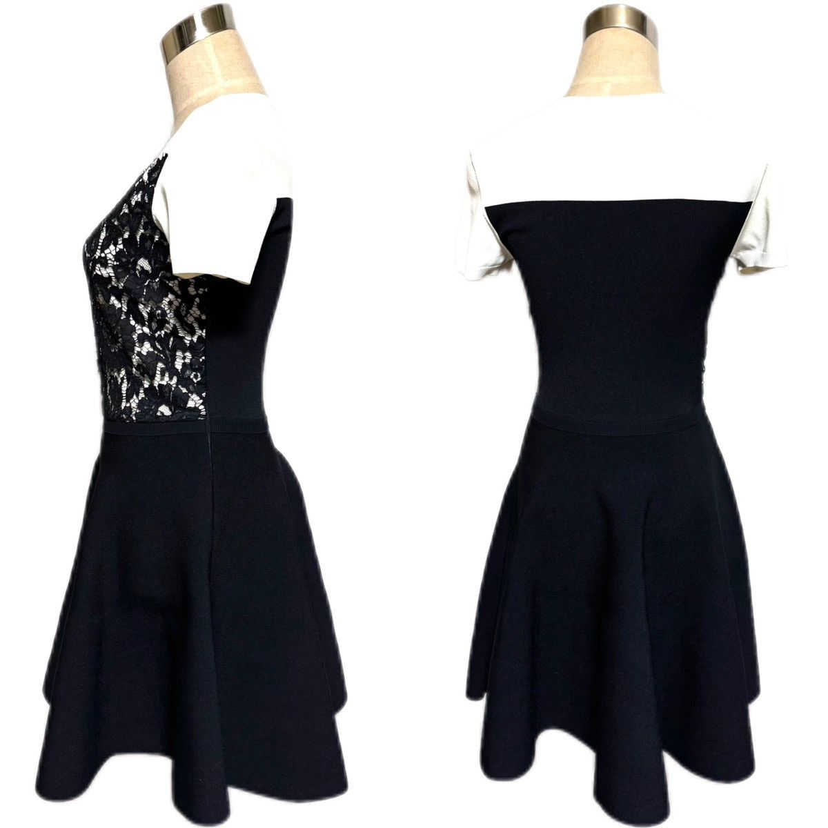 Valentino l Valentino floral lace short sleeve stretch dress black Size S / US 4 / IT 40 - 11 Thumbnail