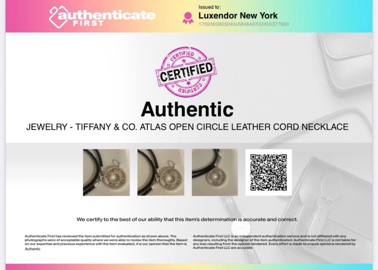 Tiffany & Co. Tiffany & Co. Atlas Charm on Leather Cord sz. 19.5 NEW Size ONE SIZE - 15 Thumbnail