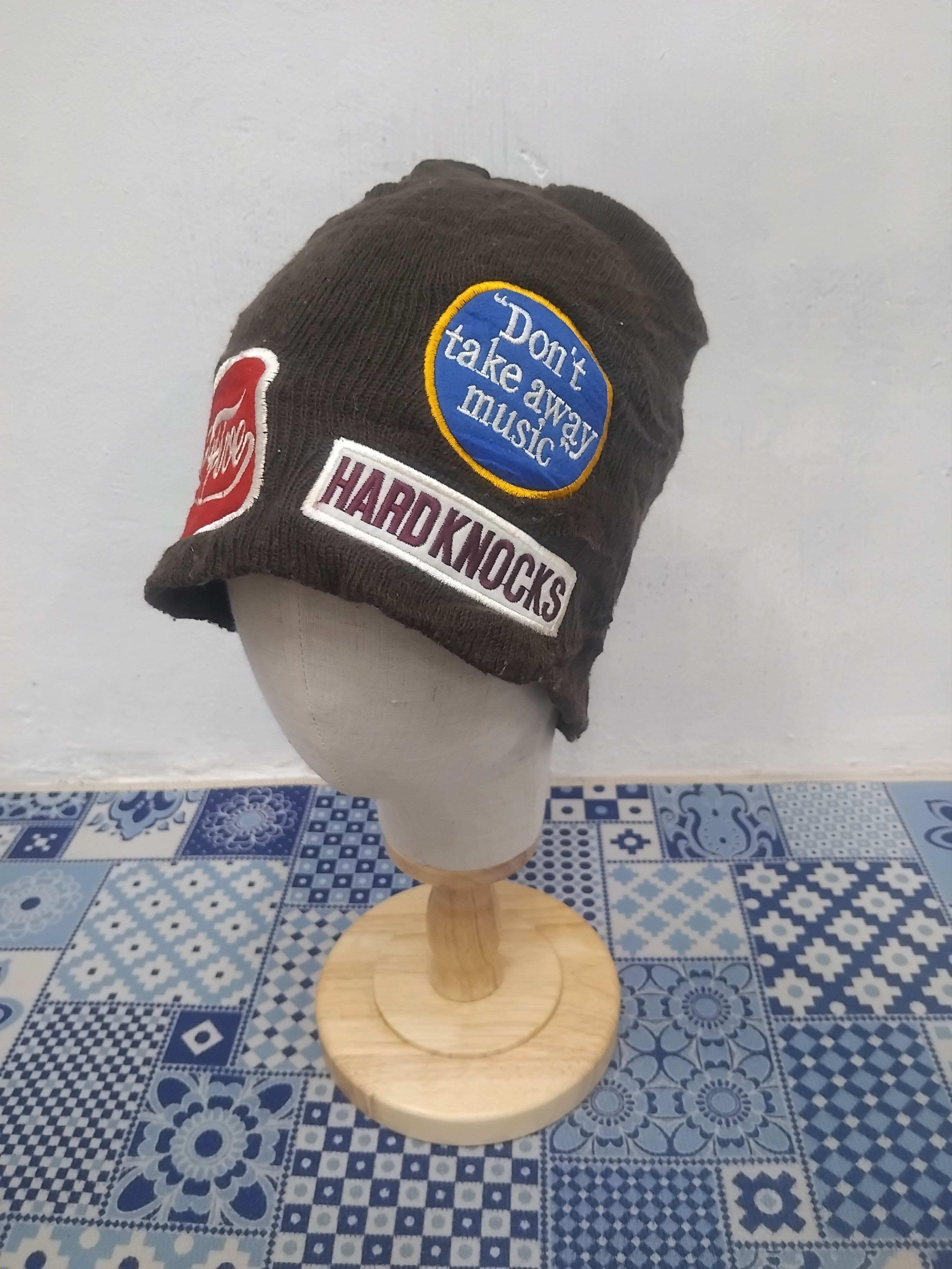 Japanese Brand Patches chocolate beanie Size ONE SIZE - 1 Thumbnail