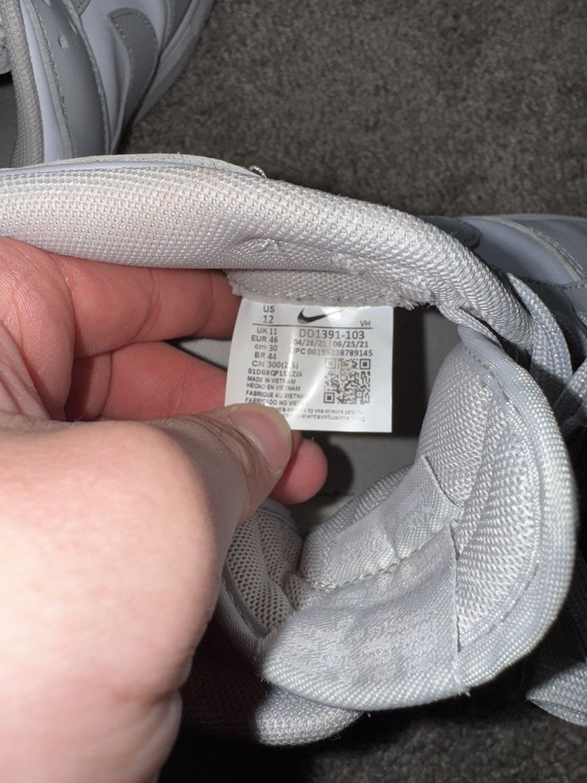Nike Grey Nike Lows Size US 12 / EU 45 - 5 Thumbnail