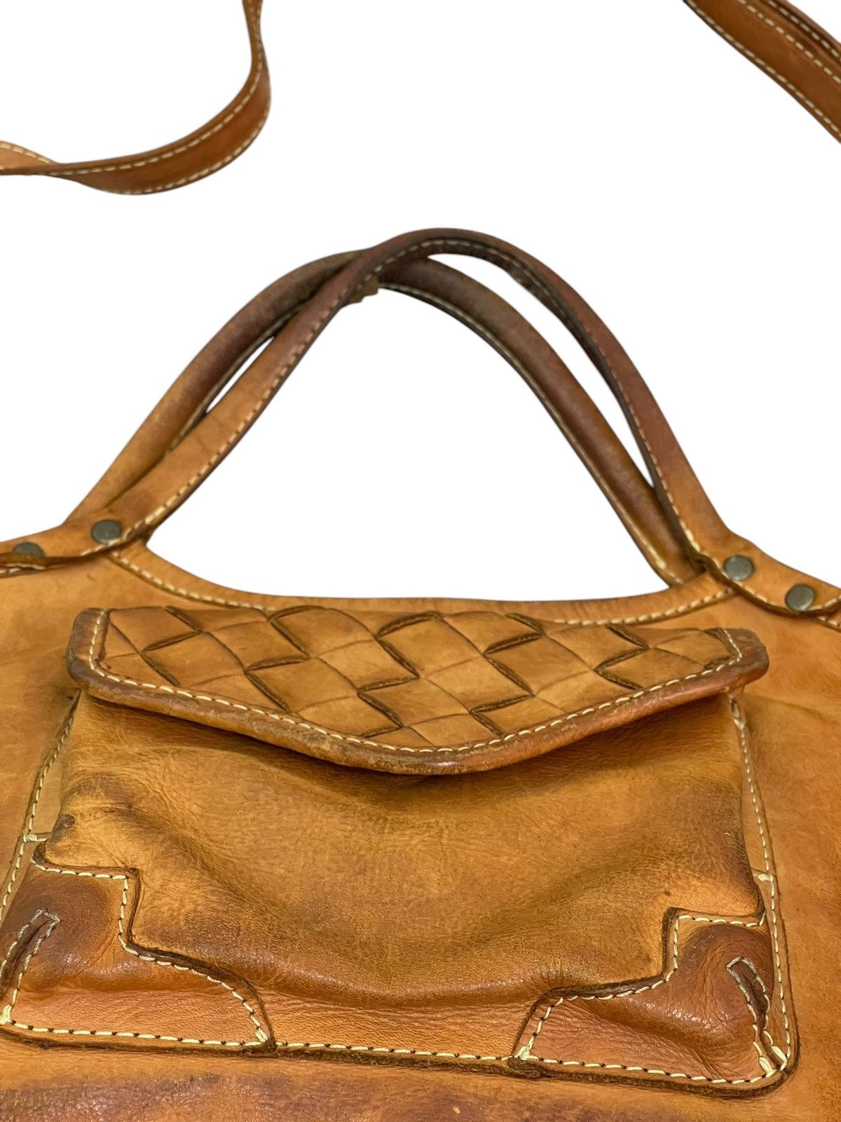 Genuine Leather Full Leather Patina Peaks Peak Japan Tote Shoulder Bag 1🟩6 Size ONE SIZE - 12 Thumbnail