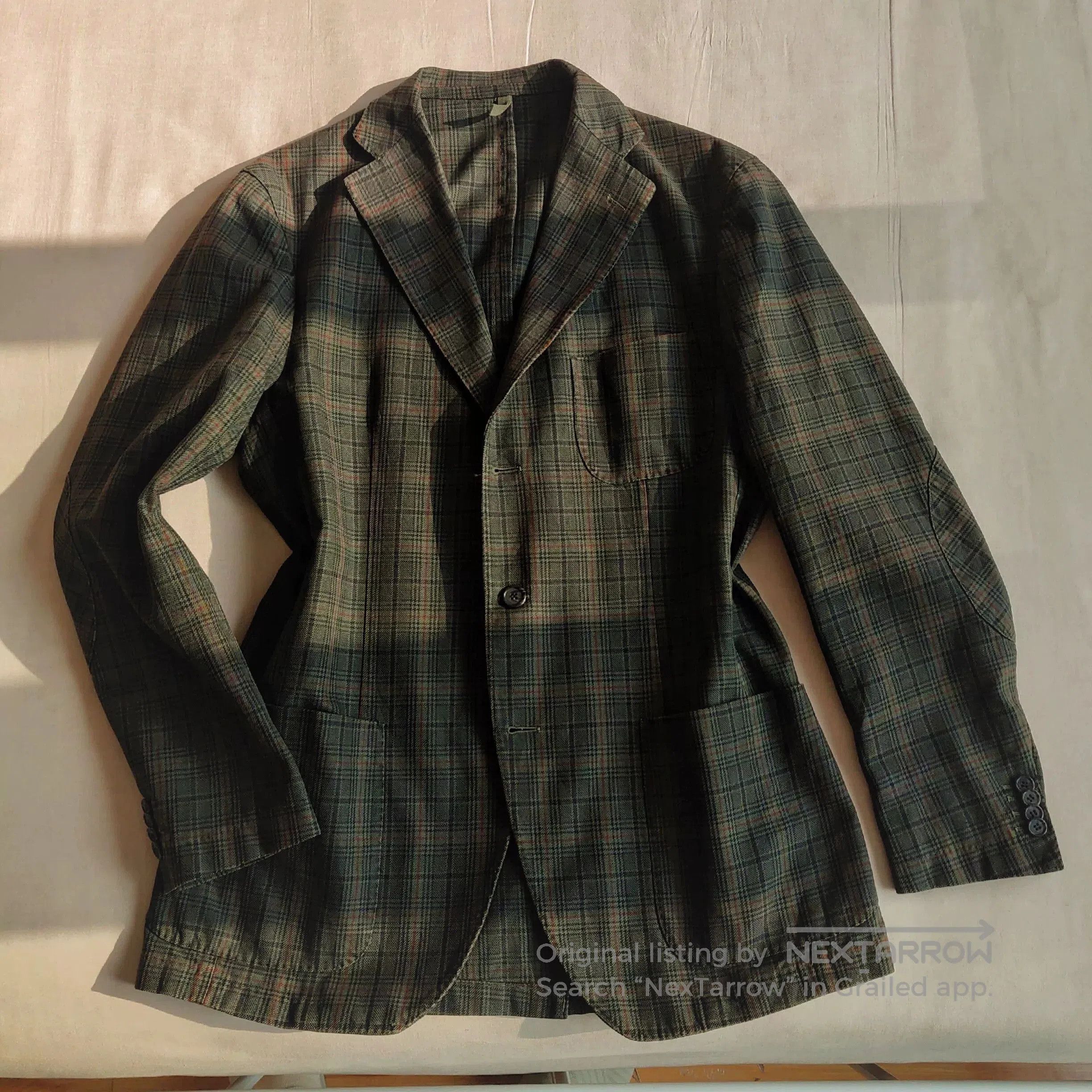Eidos Napoli Italian Checked Cotton Blazer by Eidos. Size US M / EU 48-50 / 2 - 3 Thumbnail