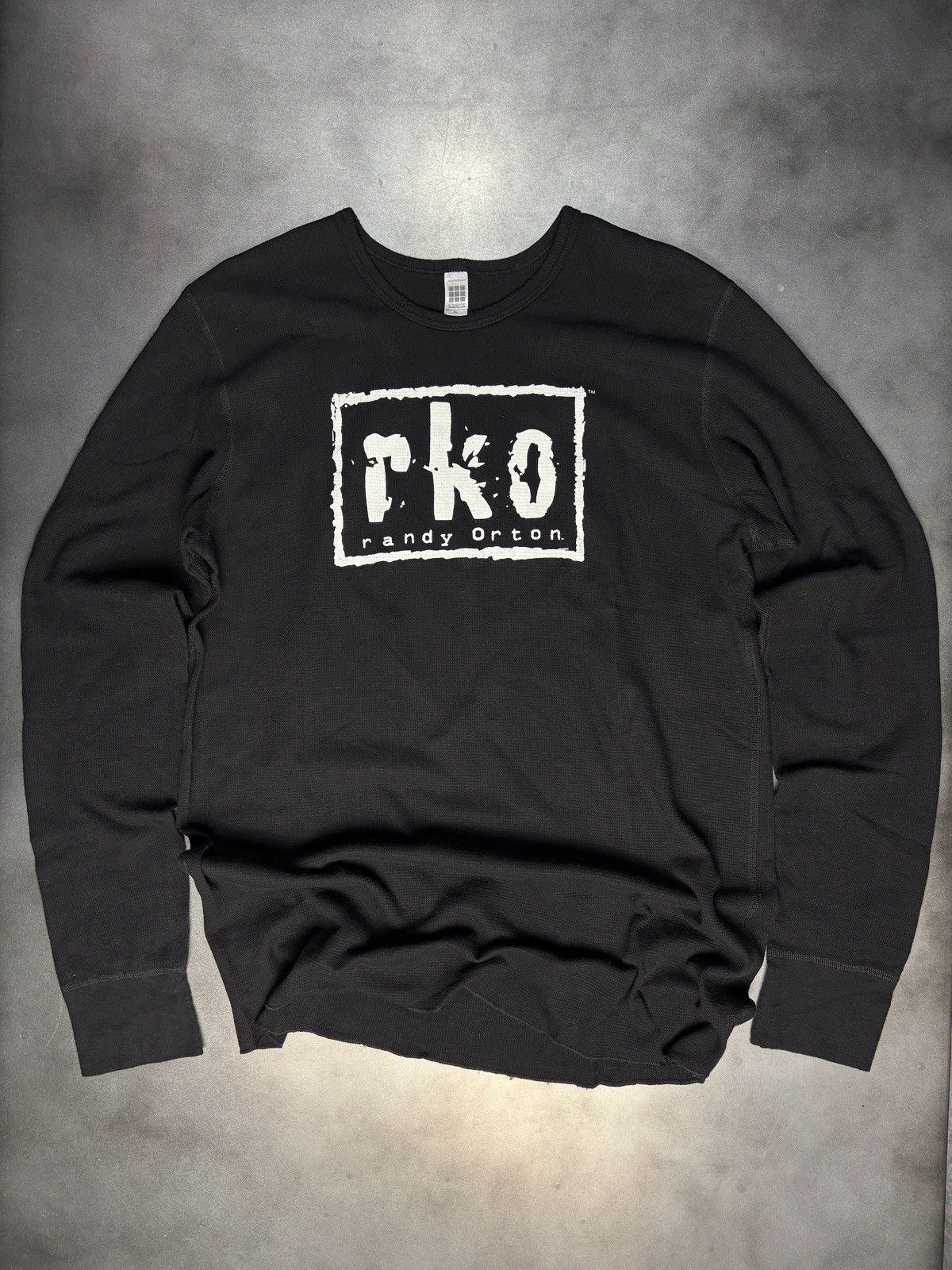 American Apparel × Vintage × WWE Randy Orton RKO Waffle Thermal Longsleeve 2000s Y2K Size US XL / EU 56 / 4 - 2 Thumbnail