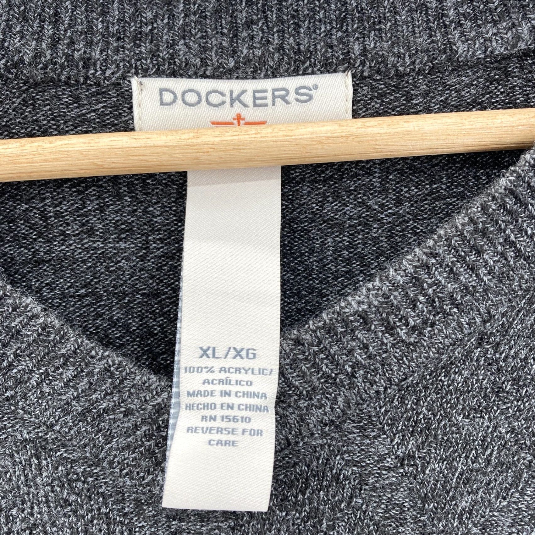 Dockers Dockers Sweater Mens XL Gray Asphalt Crewneck Knit Pullover Easy Care NWT Vintage No Size US XL / EU 56 / 4 - 2 Thumbnail