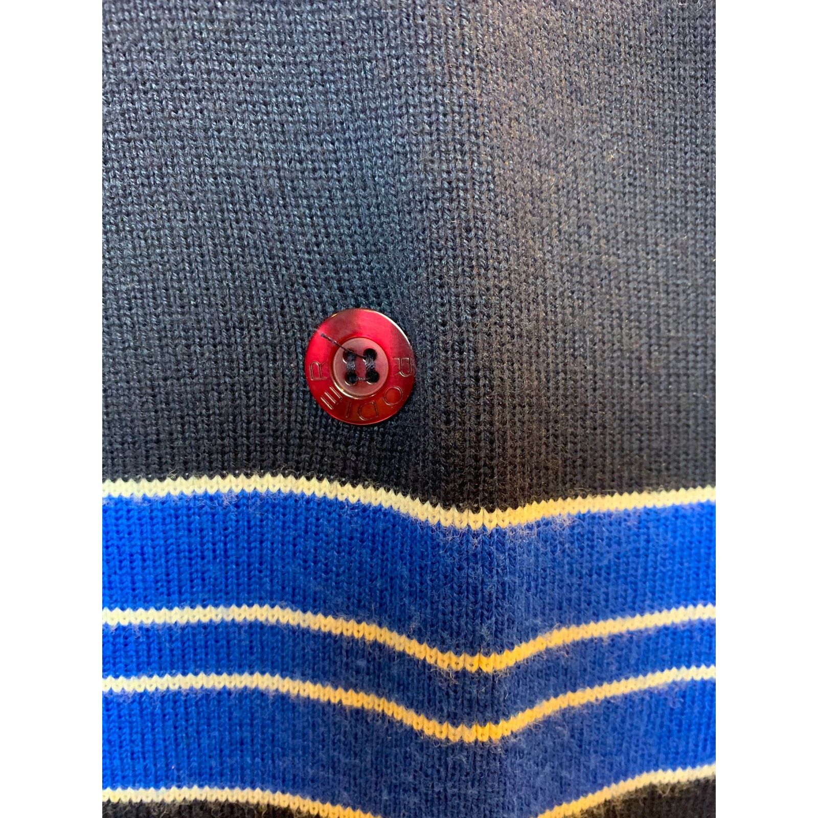 Vintage 80s RODIER Dark Blue Knit Skirt Suit | Oversized Cardigan Size M / US 6-8 / IT 42-44 - 8 Thumbnail