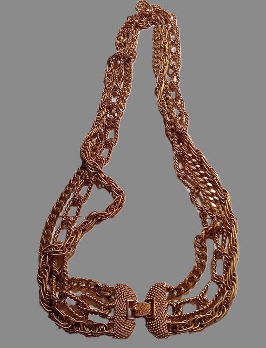 Monet Vintage Monet Chunky Gold Tone Chain Necklace Size ONE SIZE - 1 Thumbnail