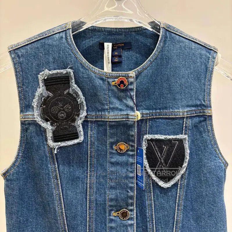 Louis Vuitton Louis Vuitton Short Sleeveless Denim Dress . Size S / US 4 / IT 40 - 2 Thumbnail