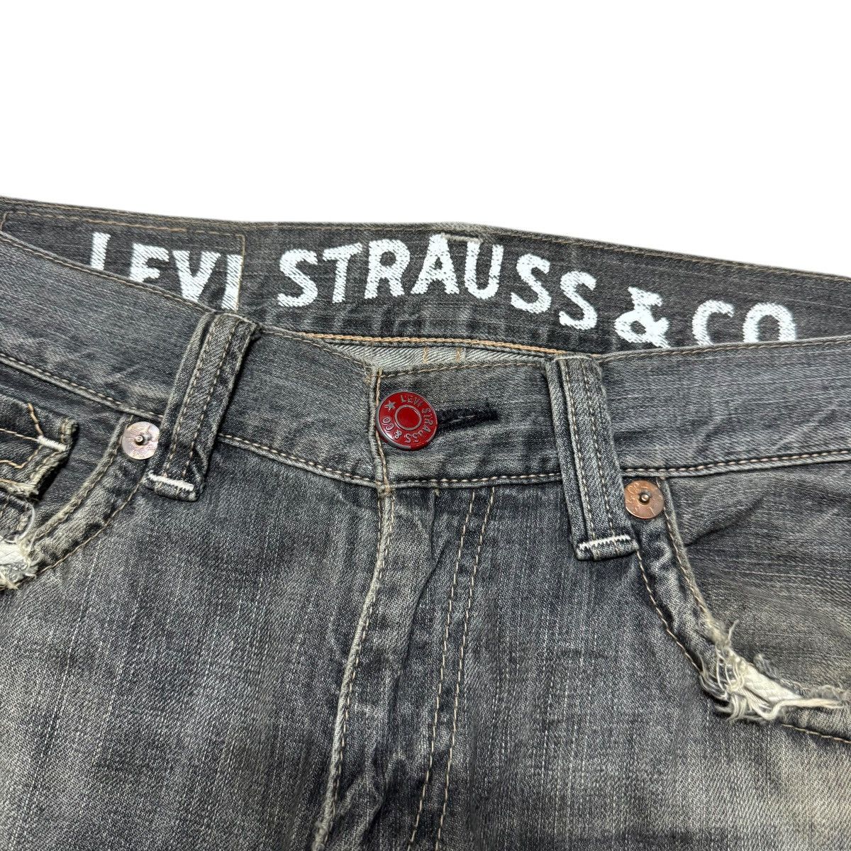 Levi's Vintage Levis 502 Big Pocket Distressed Jeans Size US 34 / EU 50 - 6 Thumbnail