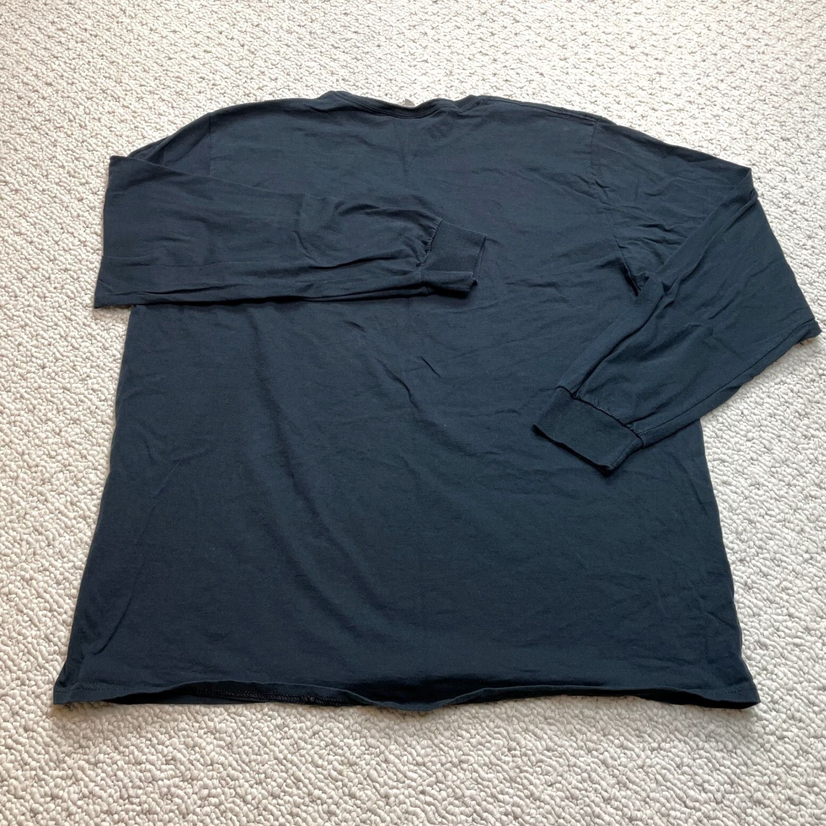 Fruit Of The Loom Fruit of the Loom Shirt Mens 2XL Black Cotton Adult Basic Long Sleeve Crew Tee Size US XXL / EU 58 / 5 - 8 Thumbnail