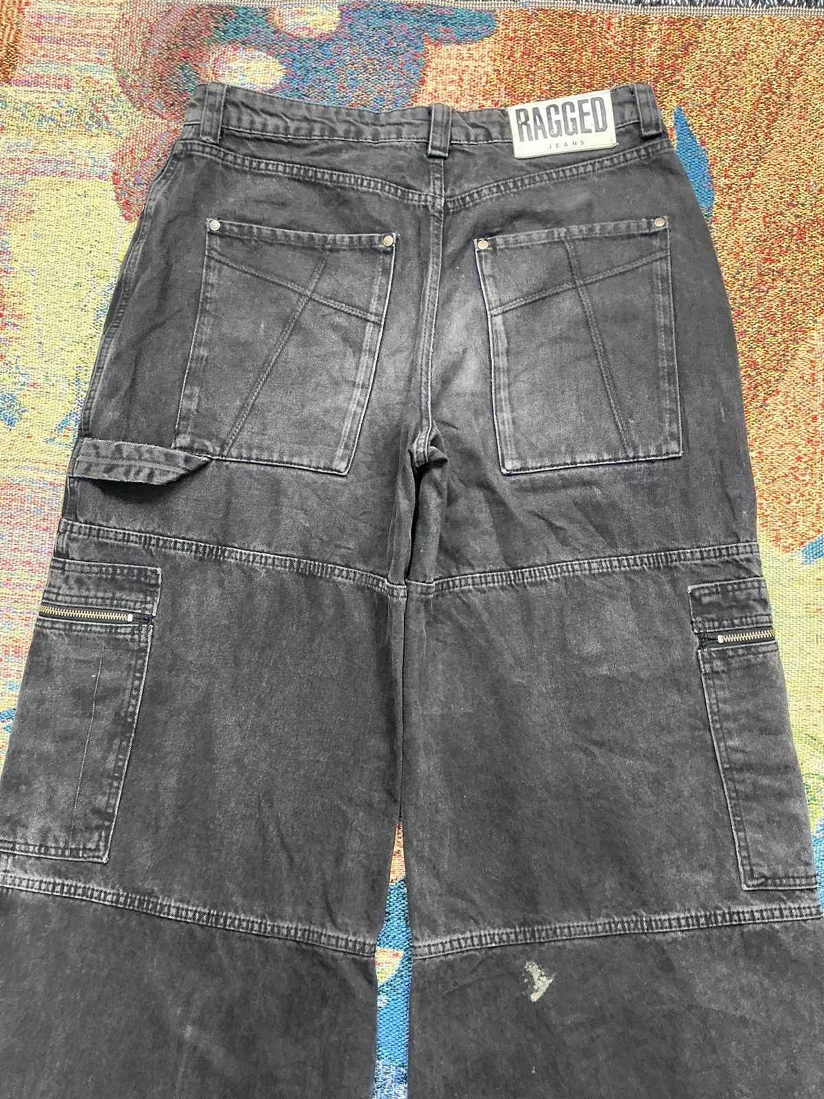 Other Vintage raggad big pocket zipper flared denim Size US 36 / EU 52 - 17 Thumbnail