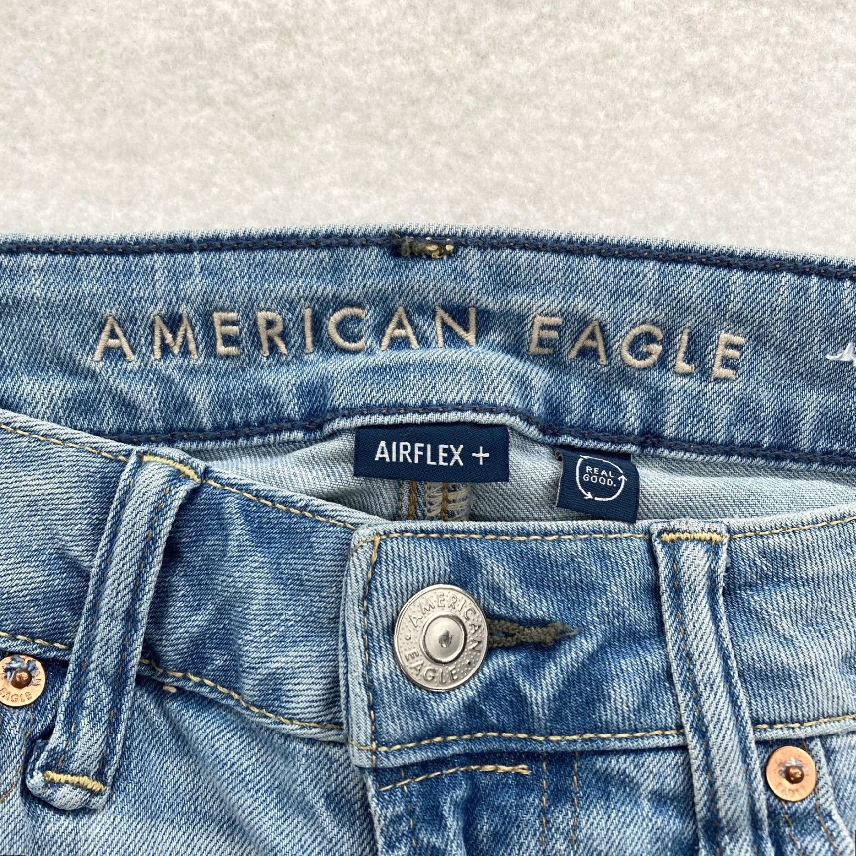Vintage American Eagle Jeans Mens 28x32 Light Wash AirFlex+ Original Bootcut Stretch Size US 28 / EU 44 - 4 Thumbnail