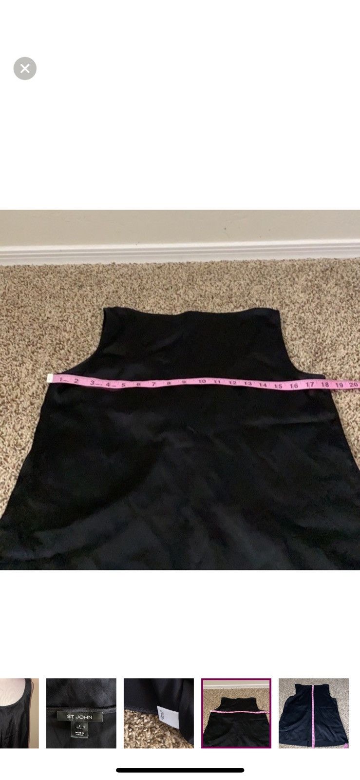 St. John St John women’s small black sleeveless‎ blouse Size S / US 4 / IT 40 - 3 Thumbnail