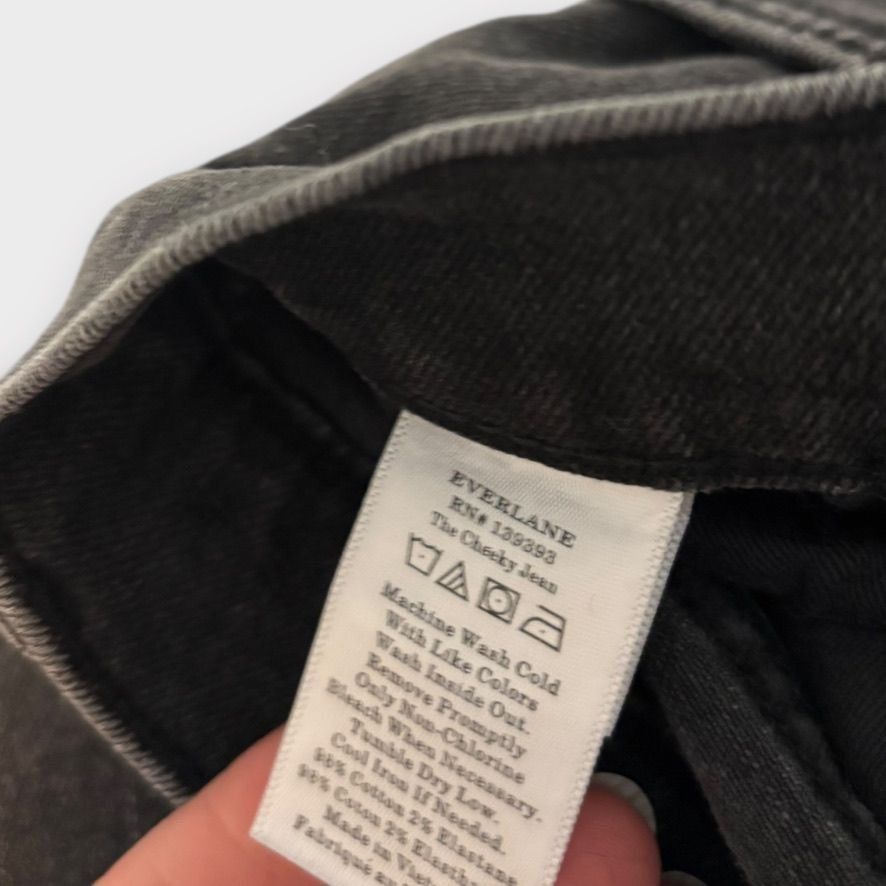 Everlane Everlane Cheeky Jean Crop 26" Gray Washed Black Slim Straigh Size 26" / US 2 / IT 38 - 8 Thumbnail