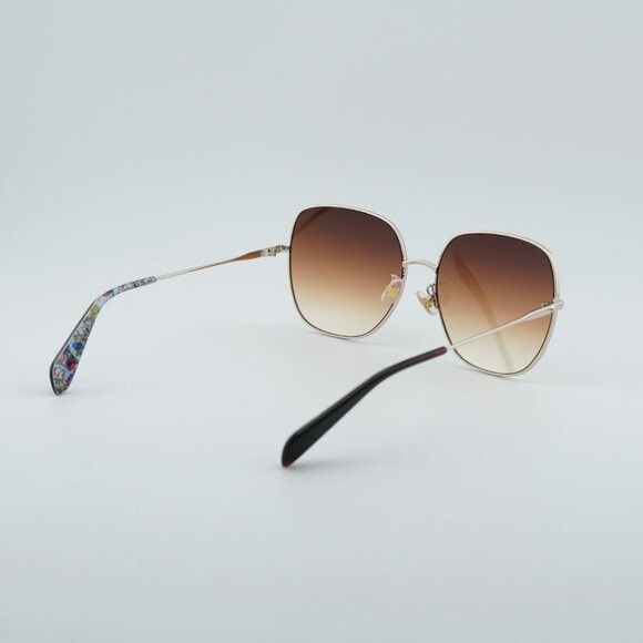 Kate Spade Kate Spade CHARLI/F/S 0AU2 NQ Sunglasses Red Gold Square Size ONE SIZE - 3 Thumbnail