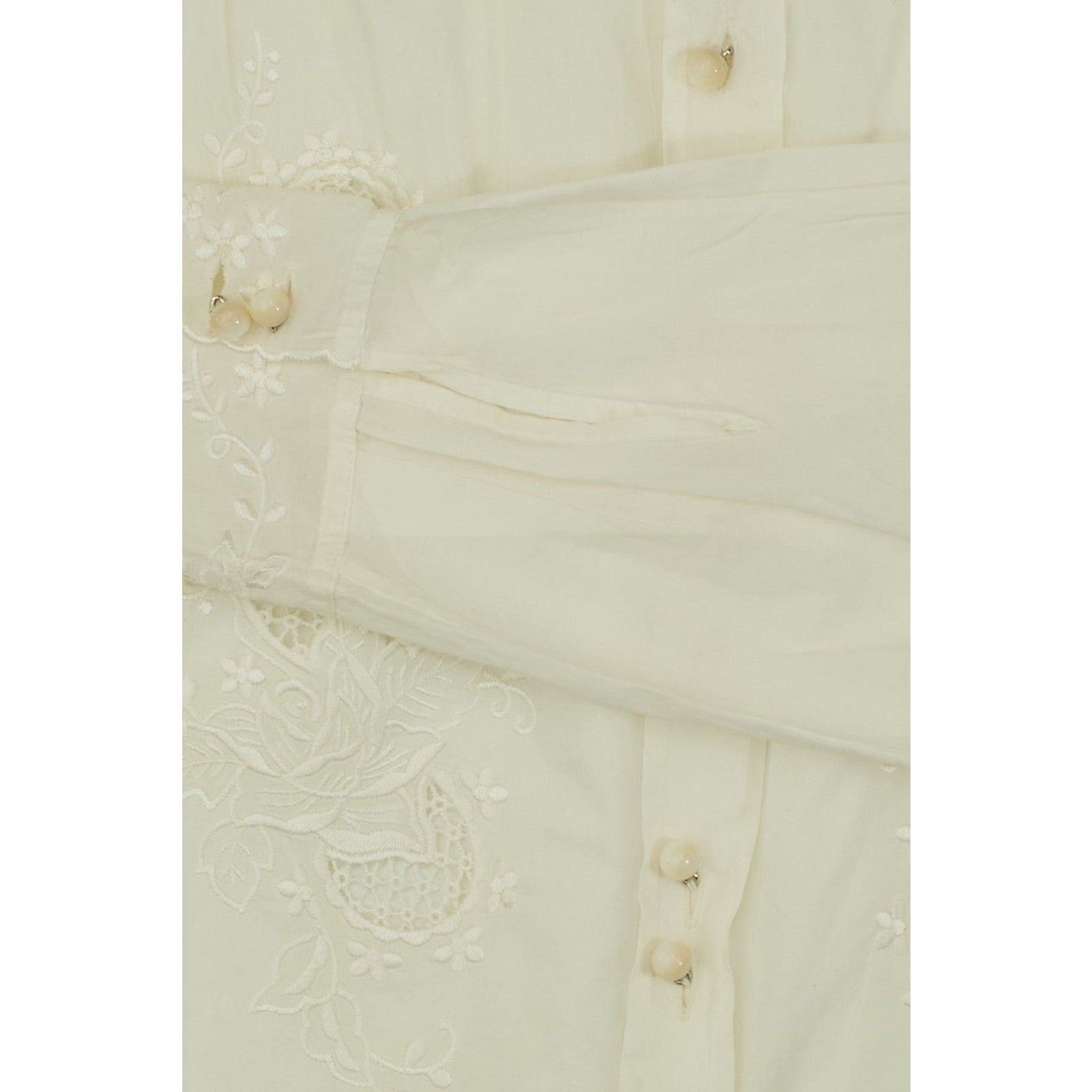 Givenchy Floral White Button Up Shirt Size XS / US 0-2 / IT 36-38 - 3 Thumbnail