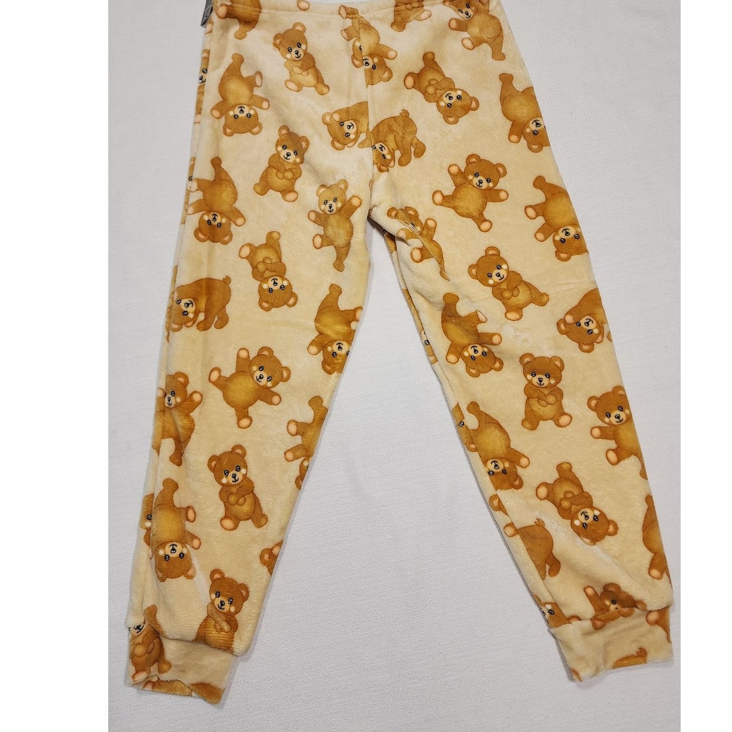 Other Teddy bear fleeced pajamas women's large NWT Size 32" / US 10 / IT 46 - 2 Thumbnail
