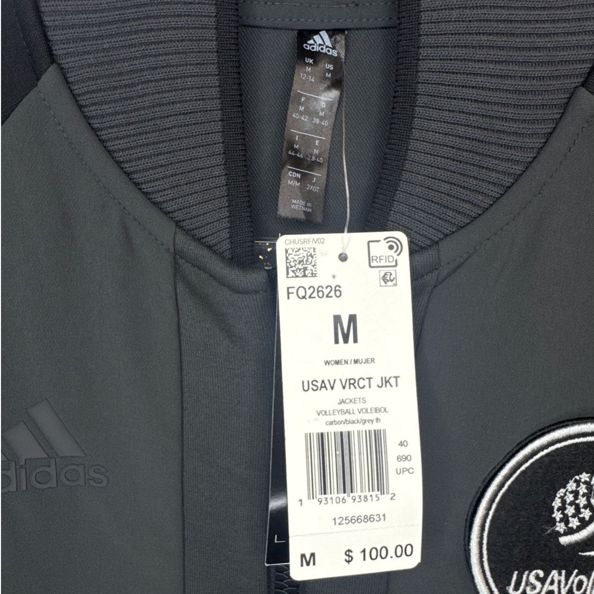 Adidas Adidas Womens USA Volleyball VRCT Jacket Size Medium FQ2626 Size M / US 6-8 / IT 42-44 - 6 Thumbnail
