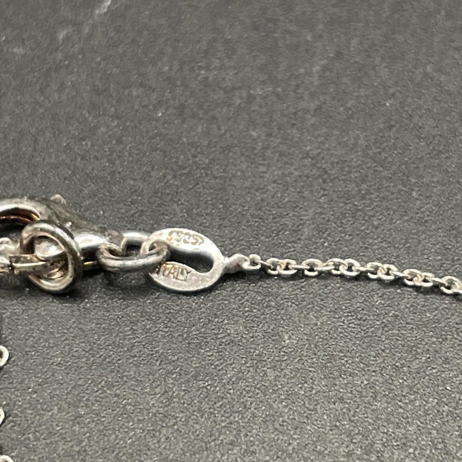 The Unbranded Brand Vintage 925 Heart Pendant On Silver Chain Approx 16” Size ONE SIZE - 7 Thumbnail