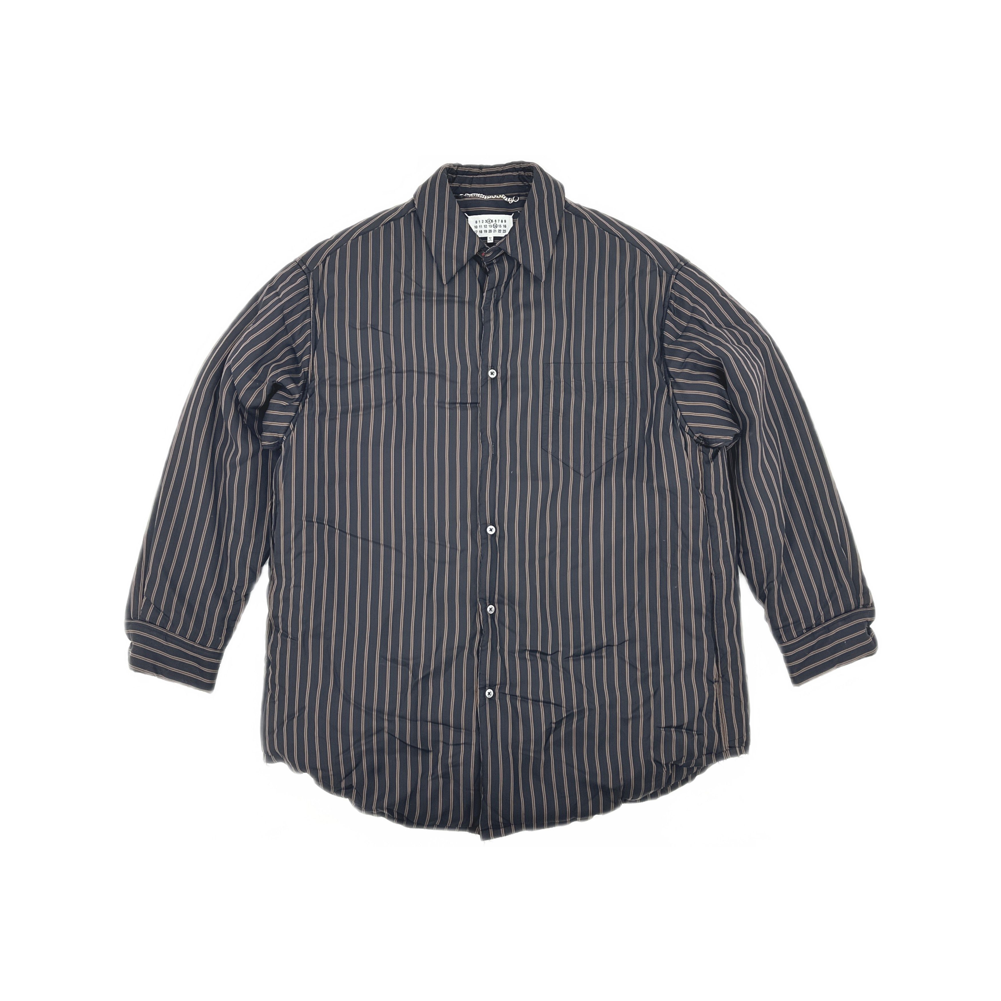 Maison Margiela Maison Margiela Striped Polo Collar Shirt Size S Size US S / EU 44-46 / 1 - 1 Thumbnail
