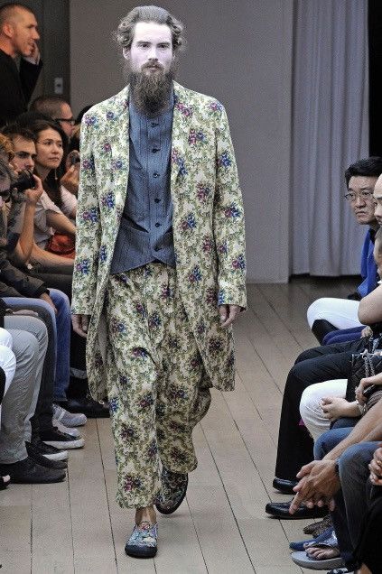 Yohji Yamamoto Yohji Yamamoto Pour Homme SS11 Floral Jacquard Frock Coat Size US S / EU 44-46 / 1 - 1 Thumbnail