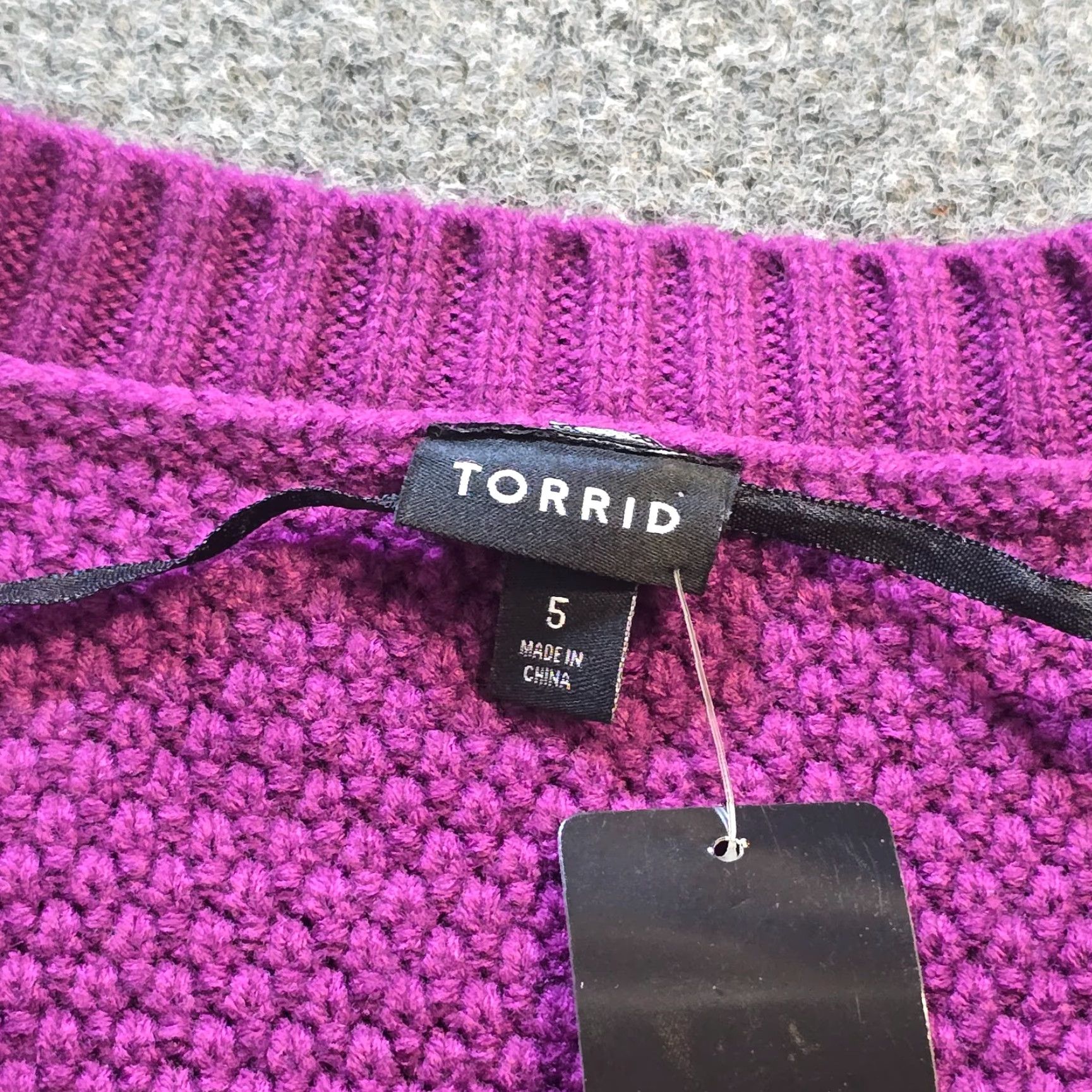 Torrid Torrid Sweater Womens 5X Purple Cable Knit Long Sleeve Crew Neck Pullover Casual Womens Size XXL / US 16-18 / IT 52-54 - 3 Thumbnail