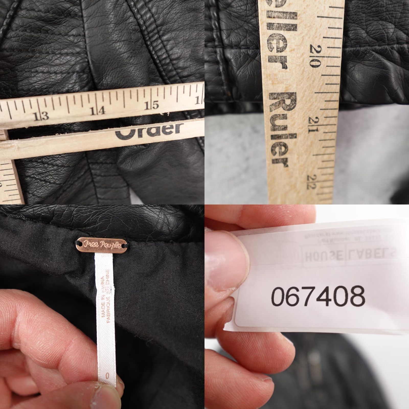 Free People Free People Jacket Womens 0 Black Vegan Leather Moto Zip Hooded Crop Biker Coat Size XS / US 0-2 / IT 36-38 - 8 Thumbnail