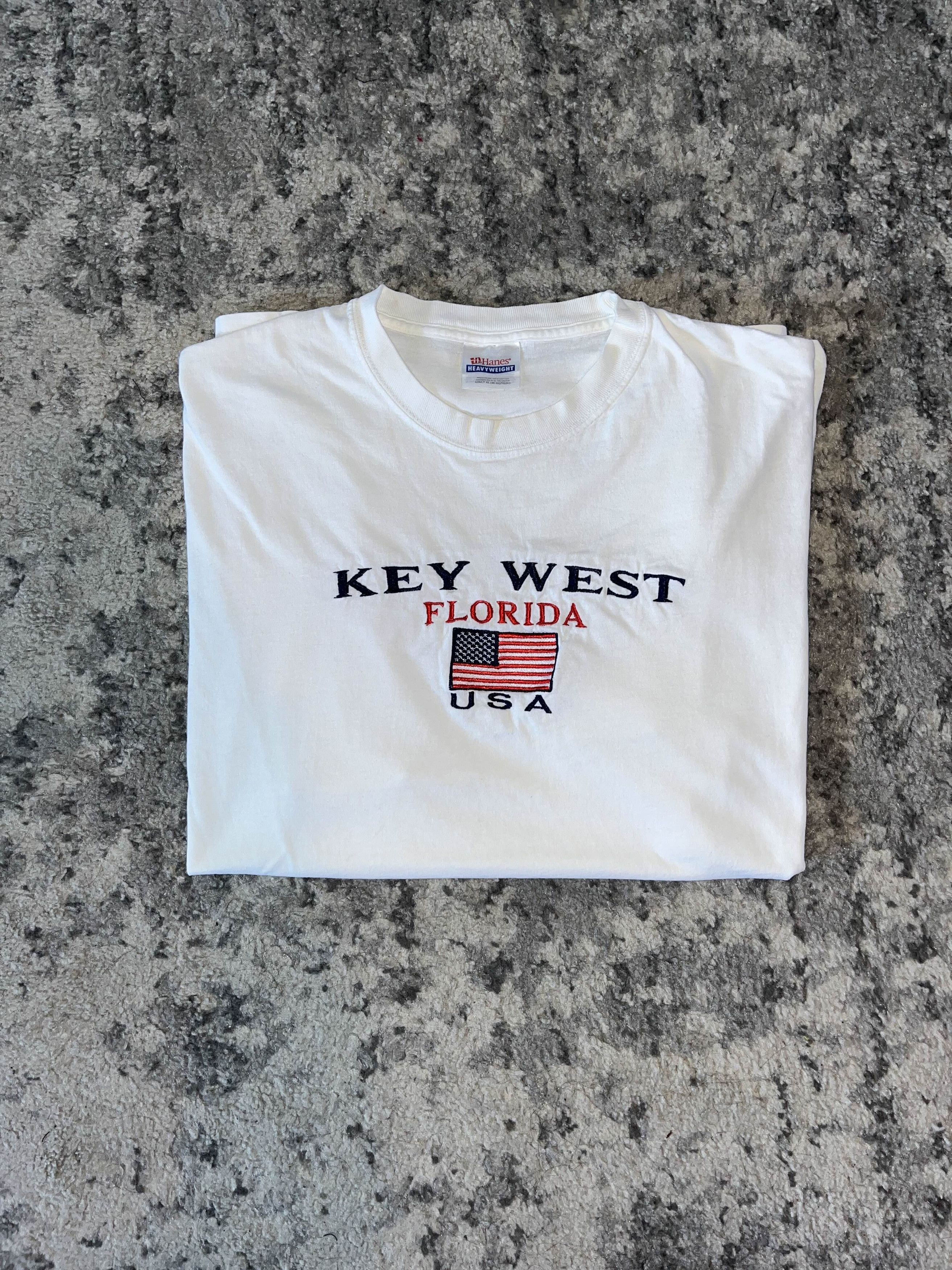 Vintage 00s Key West Florida USA Embroidered Text Shirt Size US XL / EU 56 / 4 - 1 Thumbnail