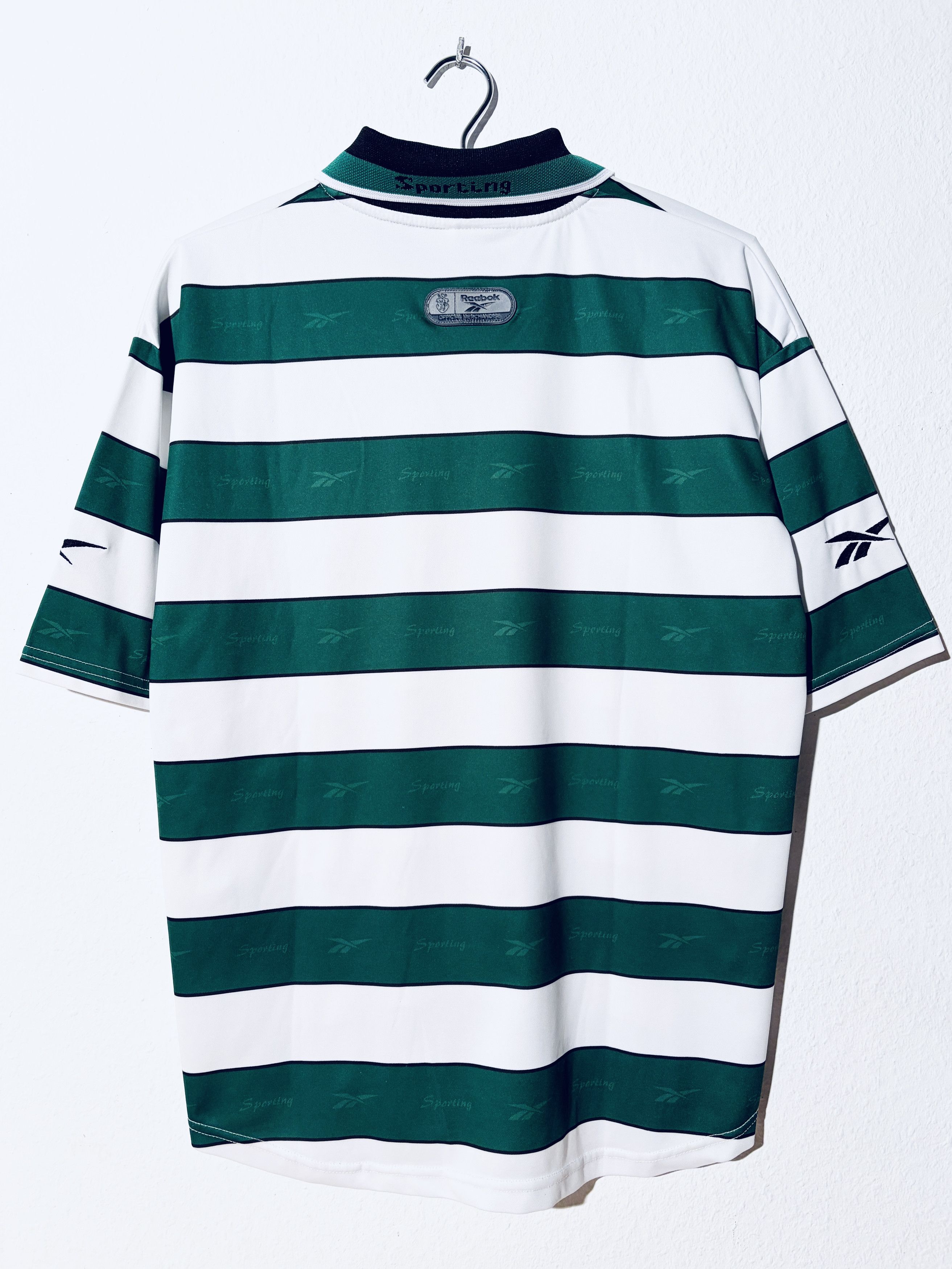 Reebok Sporting Lisbon Home Shirt 2001 - 2002 Size US L / EU 52-54 / 3 - 2 Thumbnail