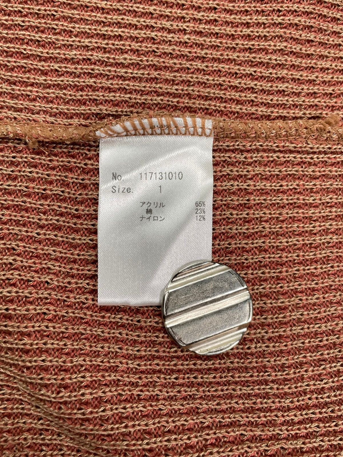 Number (N)ine Number (N)ine Studious Waffle Knit Cardigan Size US S / EU 44-46 / 1 - 6 Thumbnail