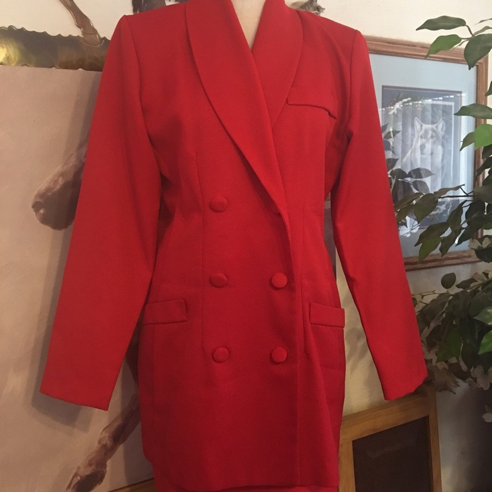 Vintage Vintage Tower Hill red double breasted skirt suit Size M / US 6-8 / IT 42-44 - 1 Thumbnail