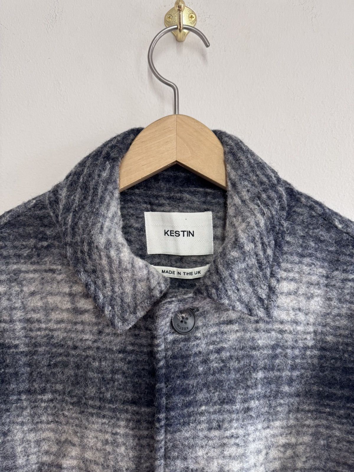 KESTIN Kestin Edinburgh Overcoat Navy Check M Size US M / EU 48-50 / 2 - 3 Thumbnail