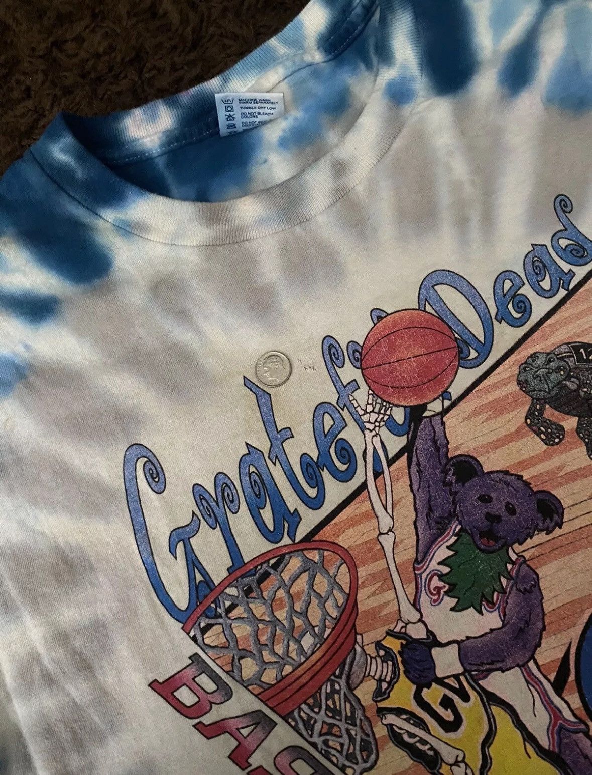 Vintage Vintage x Grateful Dead x Bear Dunking On Skeleton x DS Size US XL / EU 56 / 4 - 4 Thumbnail