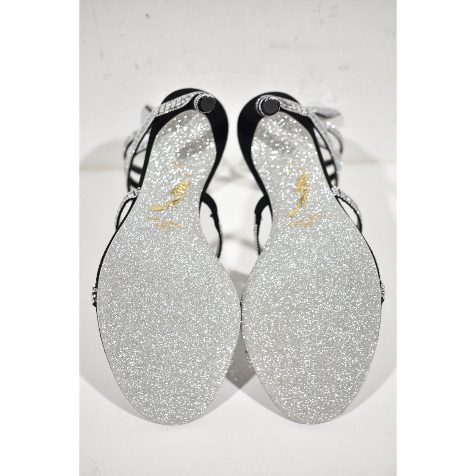 Rene Caovilla Margot Crystal Ankle Wrap Strap Sandal Heel Pump 36.5 Size US 6.5 / IT 36.5 - 12 Thumbnail