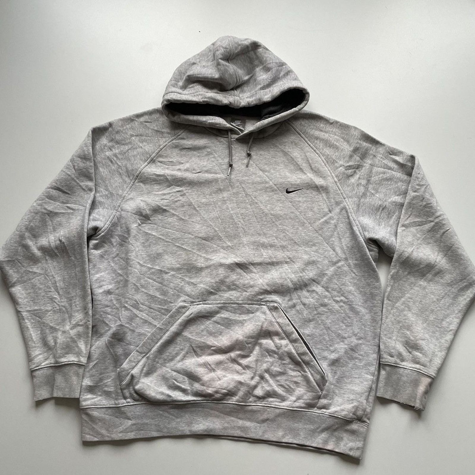 Nike × Vintage Vintage Y2K Nike Hoodie Size XL Gray Embroidered Swoosh Rare Size US XL / EU 56 / 4 - 1 Thumbnail