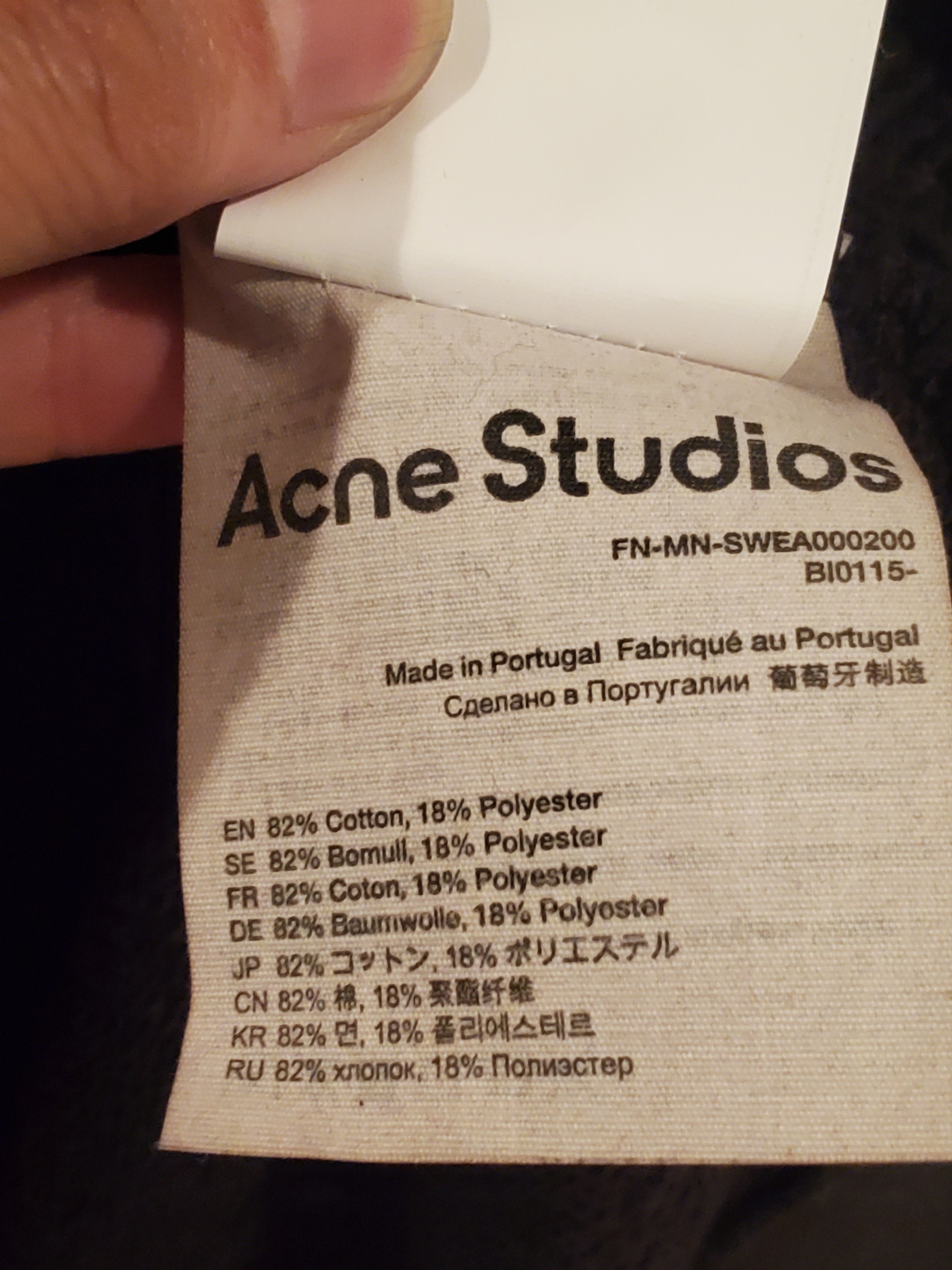 Acne Studios Finick Inverse Label Crew Sweat Size US L / EU 52-54 / 3 - 8 Thumbnail