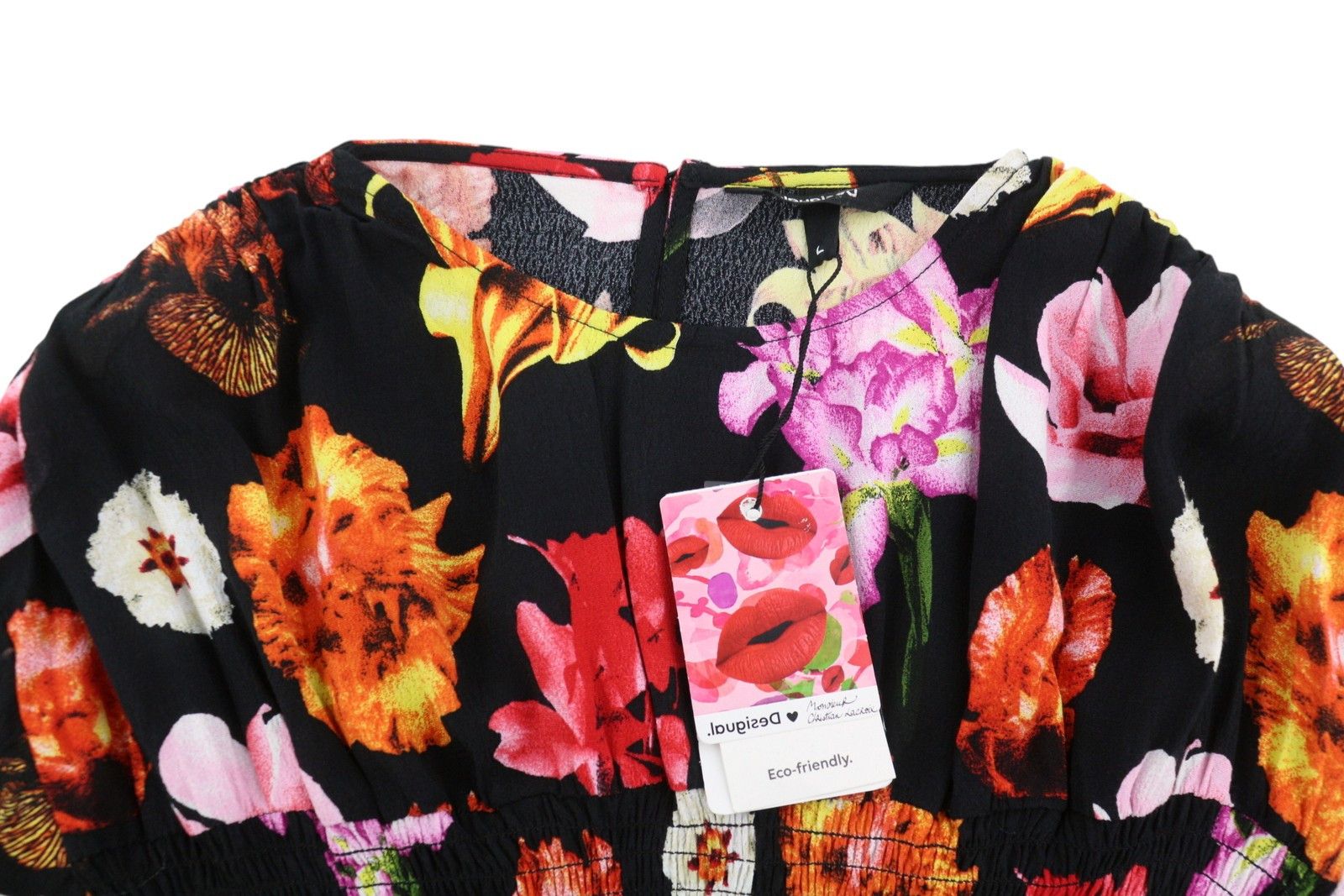 Desigual BLUS ROSA L Colourful Floral Cropped Blouse 88936 Size L / US 10 / IT 46 - 6 Thumbnail