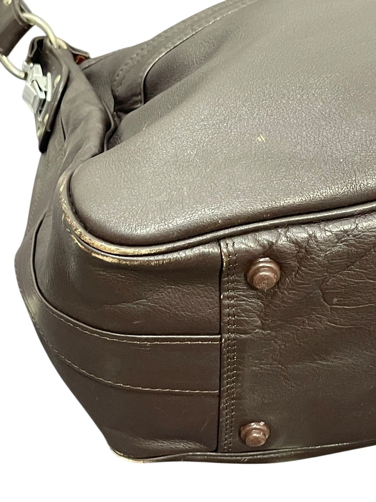 Genuine Leather Full Leather Vtg Unknown Travel Bag prada julius amiri 8🟩 Size ONE SIZE - 7 Thumbnail