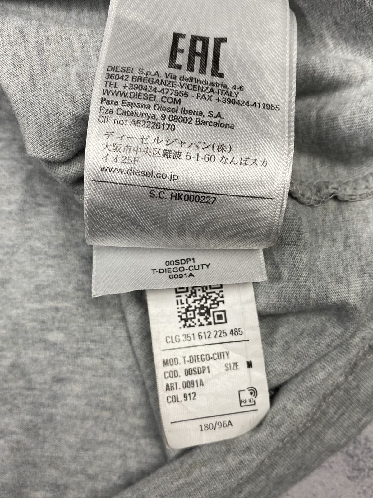 Diesel Diesel Big Logo Avant-garde gray men’s size M Size US M / EU 48-50 / 2 - 11 Thumbnail