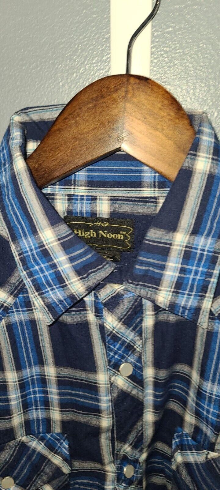 Designer High Noon Pearl Snap Western Shirt SMALL Men's Long Sleeve Size US S / EU 44-46 / 1 - 3 Thumbnail