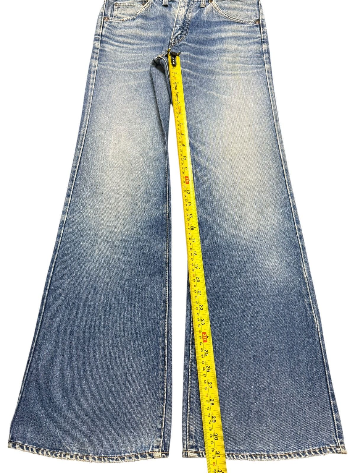 Big John Vintage 90s Big John Faded Wash Wide Leg Bell Bottom Flared Size US 29 - 14 Thumbnail