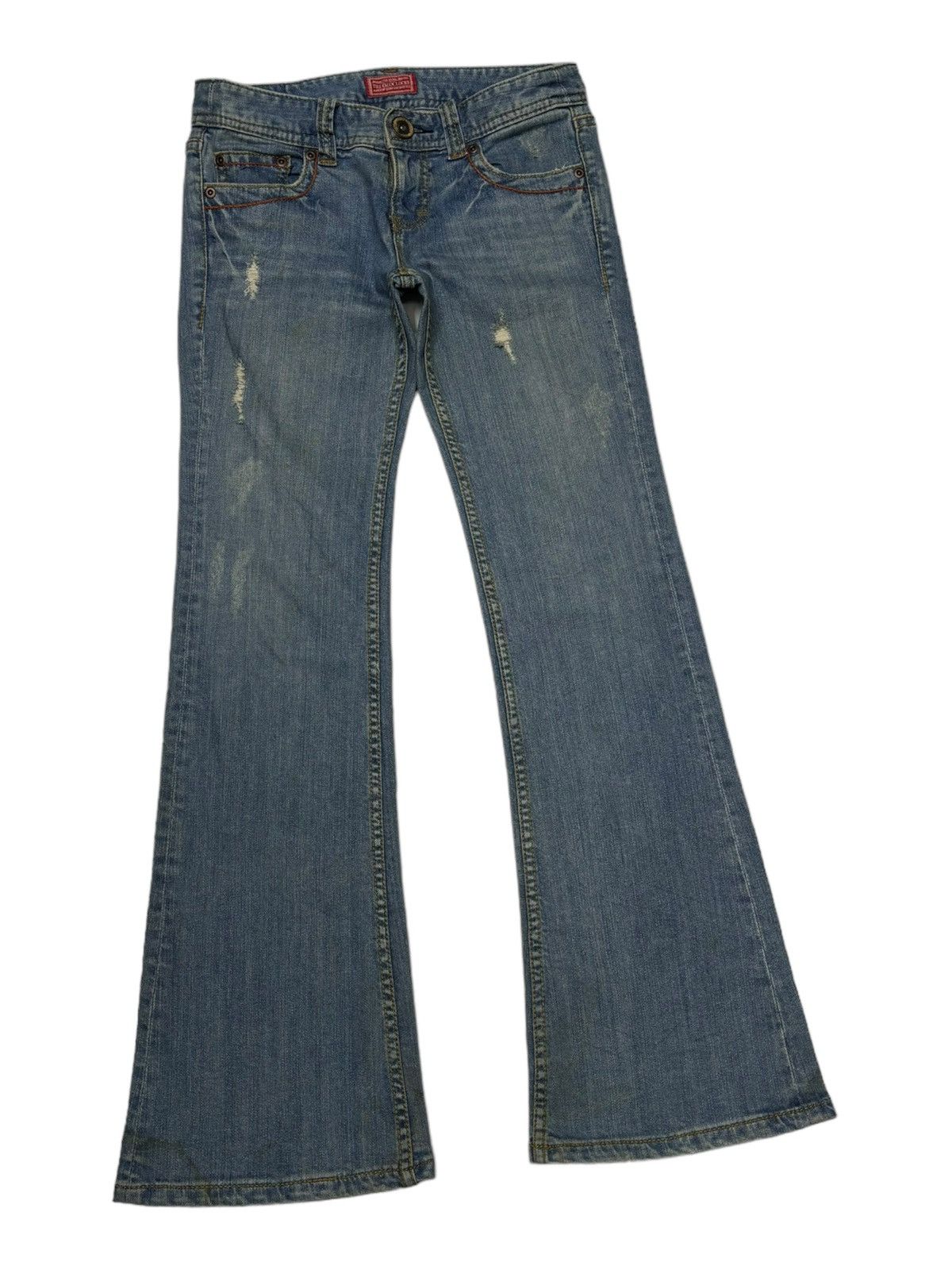 Hysteric Glamour THE OZOCLOCKS LOW RISE FLARE DISTRESS DENIM FLARE JEANS Size 29" - 2 Thumbnail