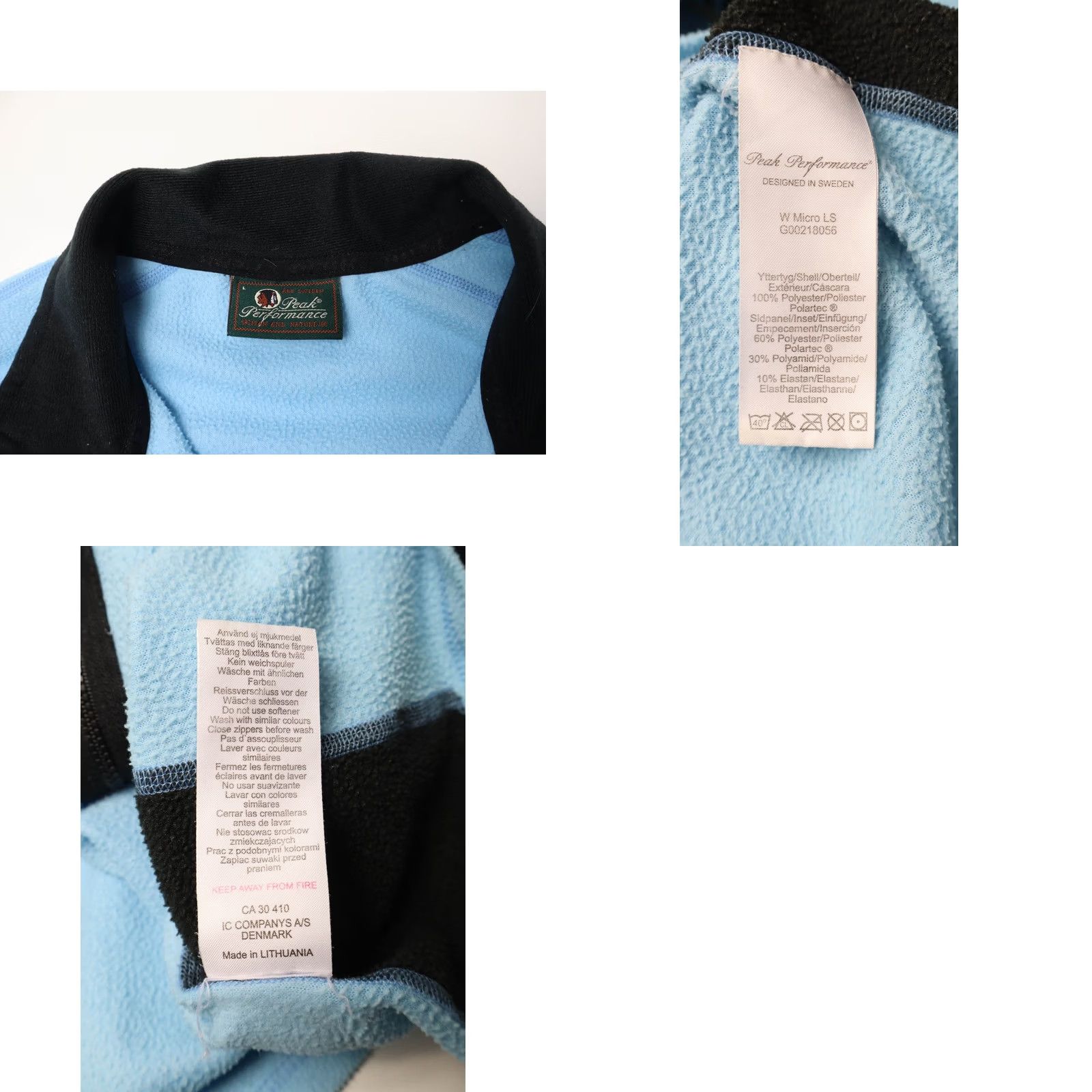 Peak Performance Peak Performance Jacket Women's LARGE Full Zip Polartec Fleece Top R&D W Micro Blue Size L / US 10 / IT 46 - 8 Thumbnail