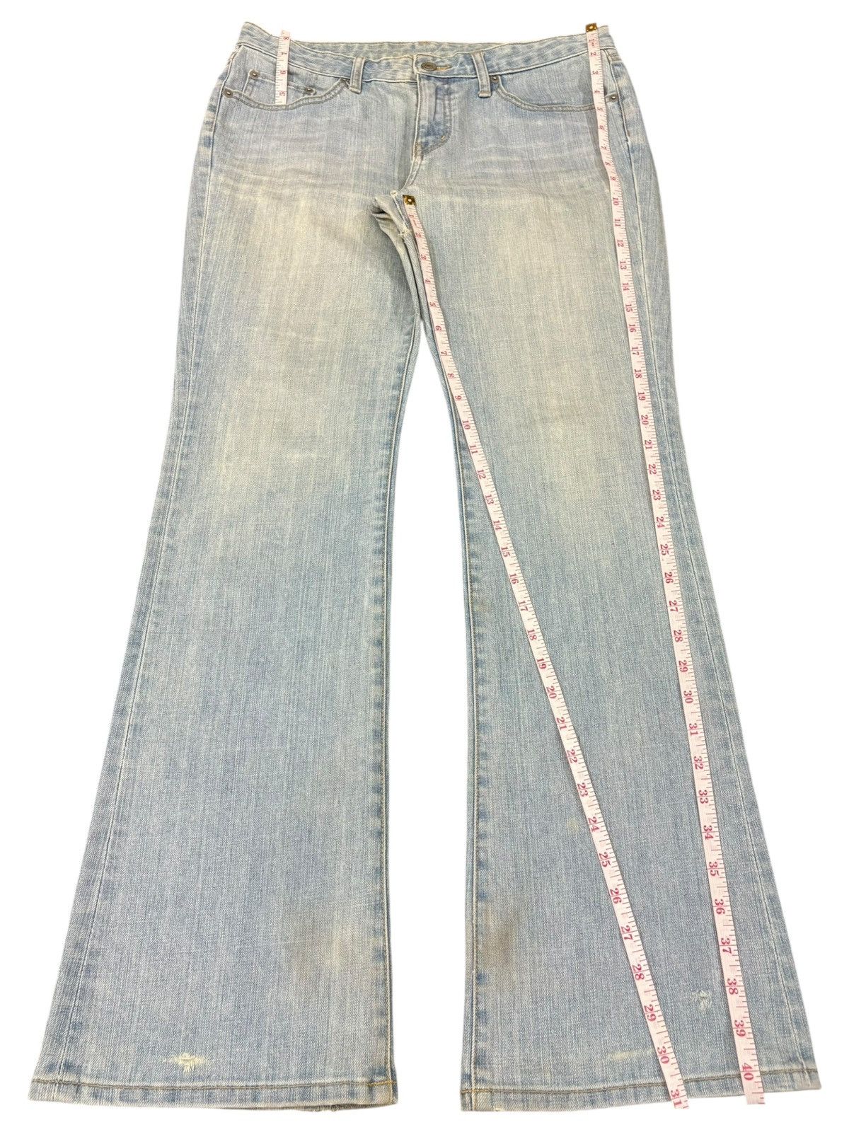 Uniqlo Vintage Japanese Uniqlo Light Wash Distress Flare Jeans Size US 32 / EU 48 - 11 Thumbnail